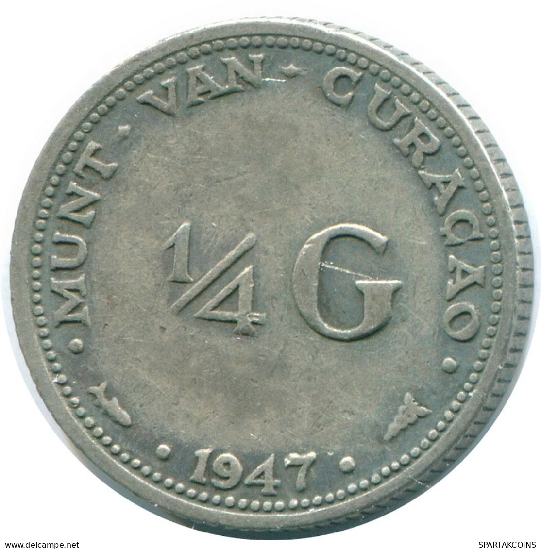 1/4 GULDEN 1947 CURACAO NEERLANDÉS NETHERLANDS PLATA Colonial #NL10793.4.E.A - Curaçao