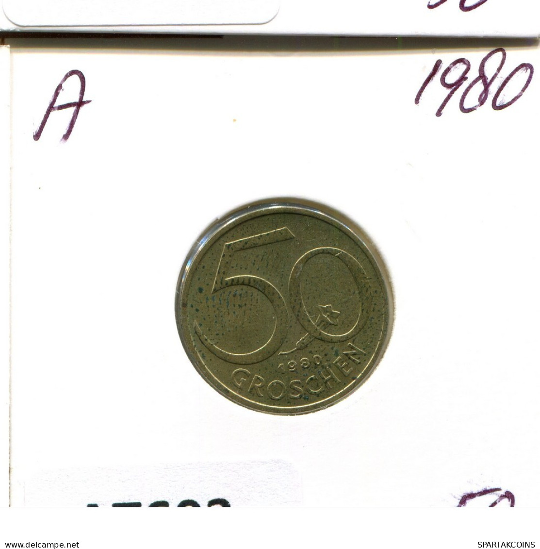50 GROSCHEN 1980 ÖSTERREICH AUSTRIA Münze #AT603.D.A - Oesterreich