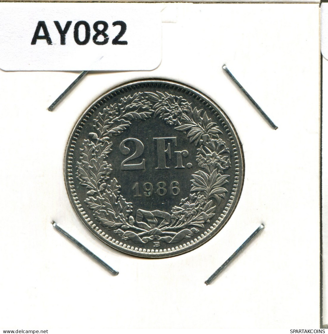 2 FRANCS 1986 B SUIZA SWITZERLAND Moneda #AY082.3.E.A - Autres & Non Classés