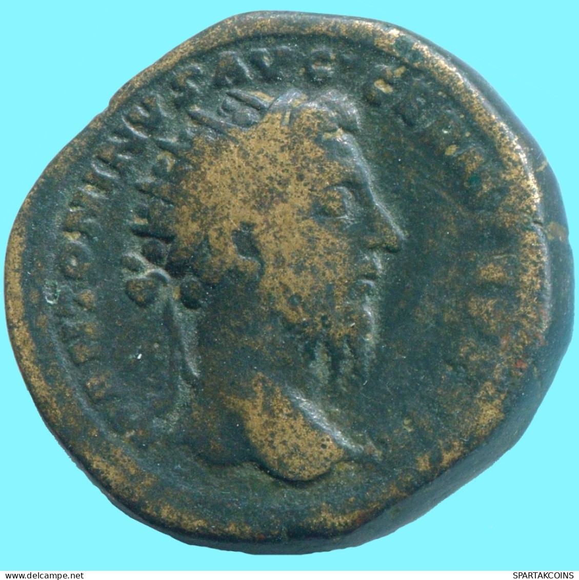 MARCUS AURELIUS AE DUPONDIUS ANNONA STANDING 16.18g/26.4mm #ANC13509.66.U.A - Les Antonins (96 à 192)