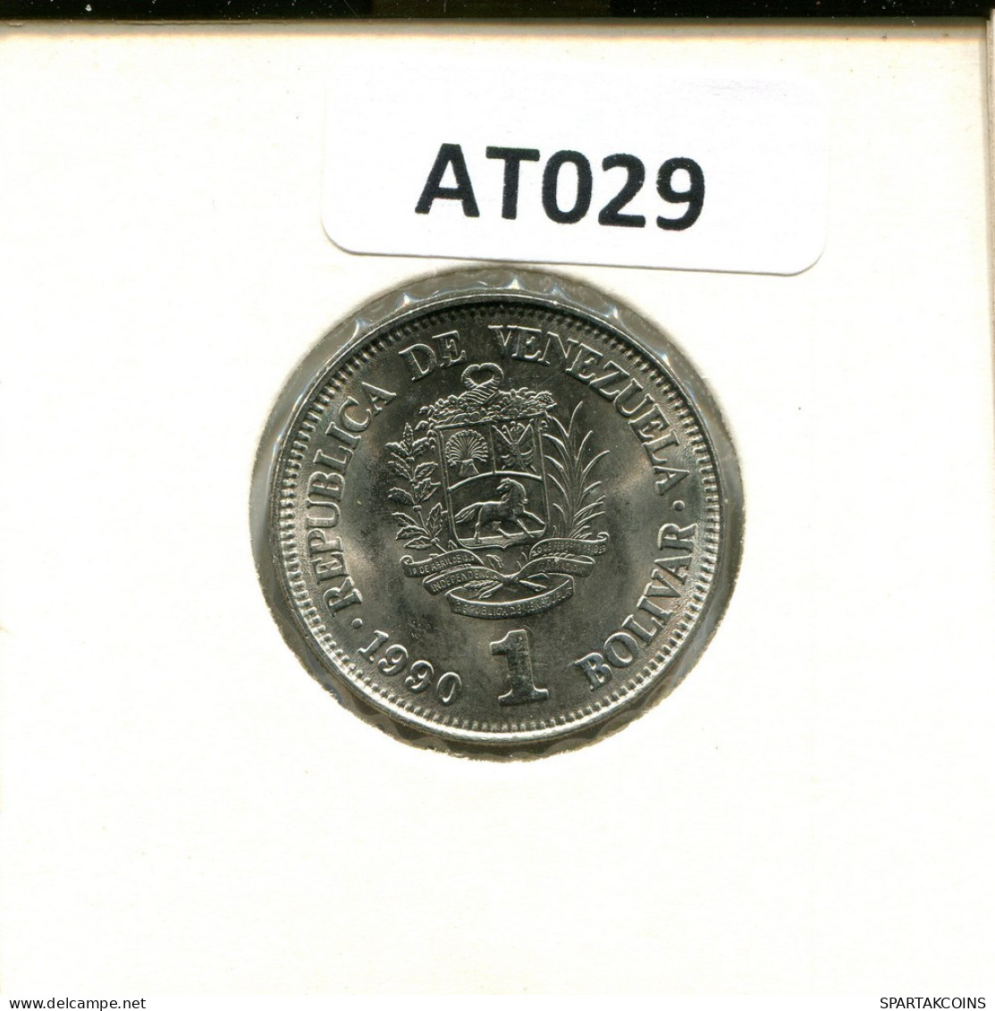 1 BOLIVAR 1990 VENEZUELA Coin #AT029.U.A - Venezuela