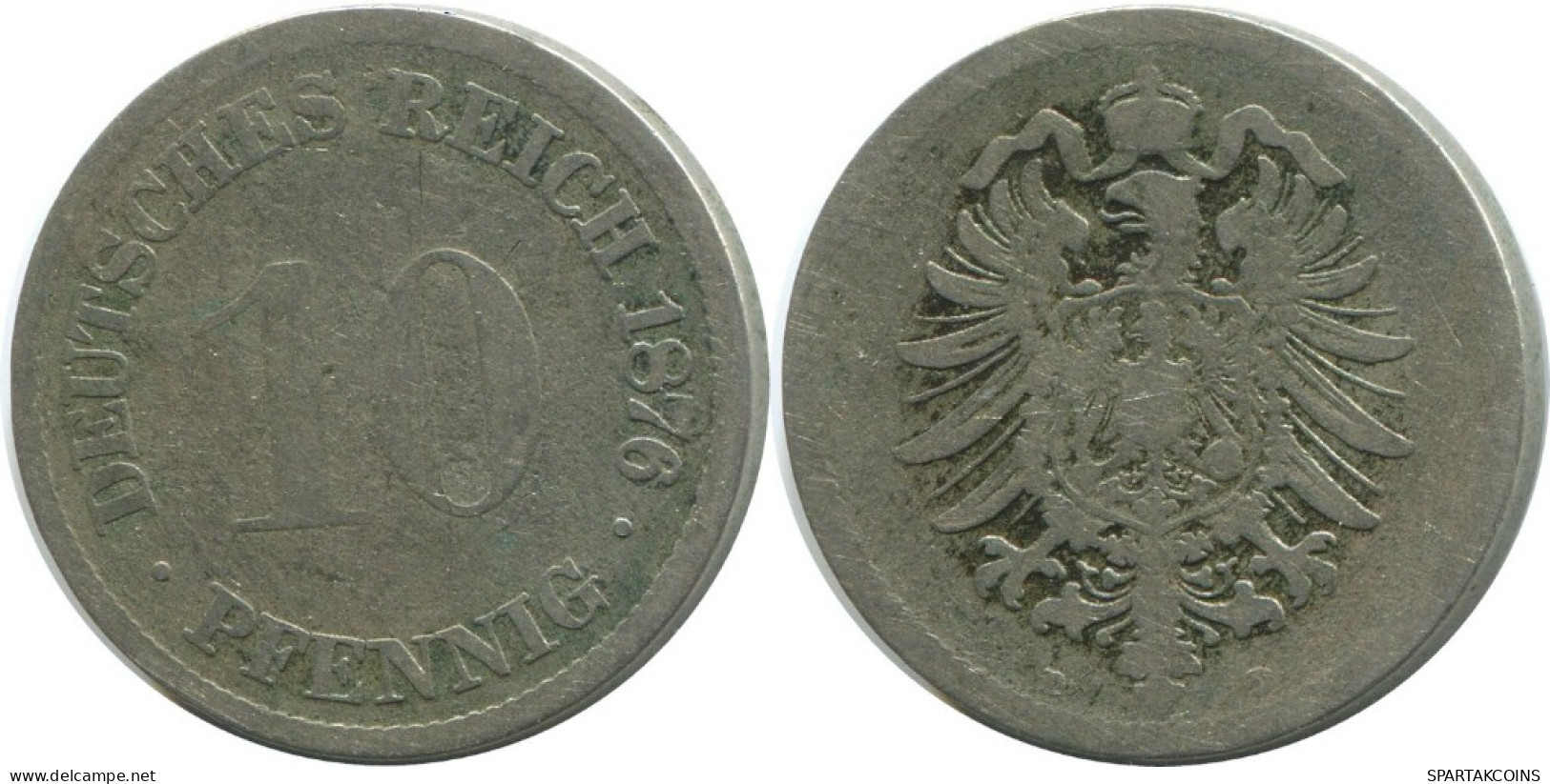 10 PFENNIG 1876 D ALLEMAGNE Pièce GERMANY #AE499.F.A - 10 Pfennig
