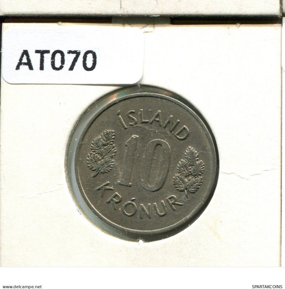 10 KRONUR 1967 ICELAND Coin #AT070.U.A - Islanda