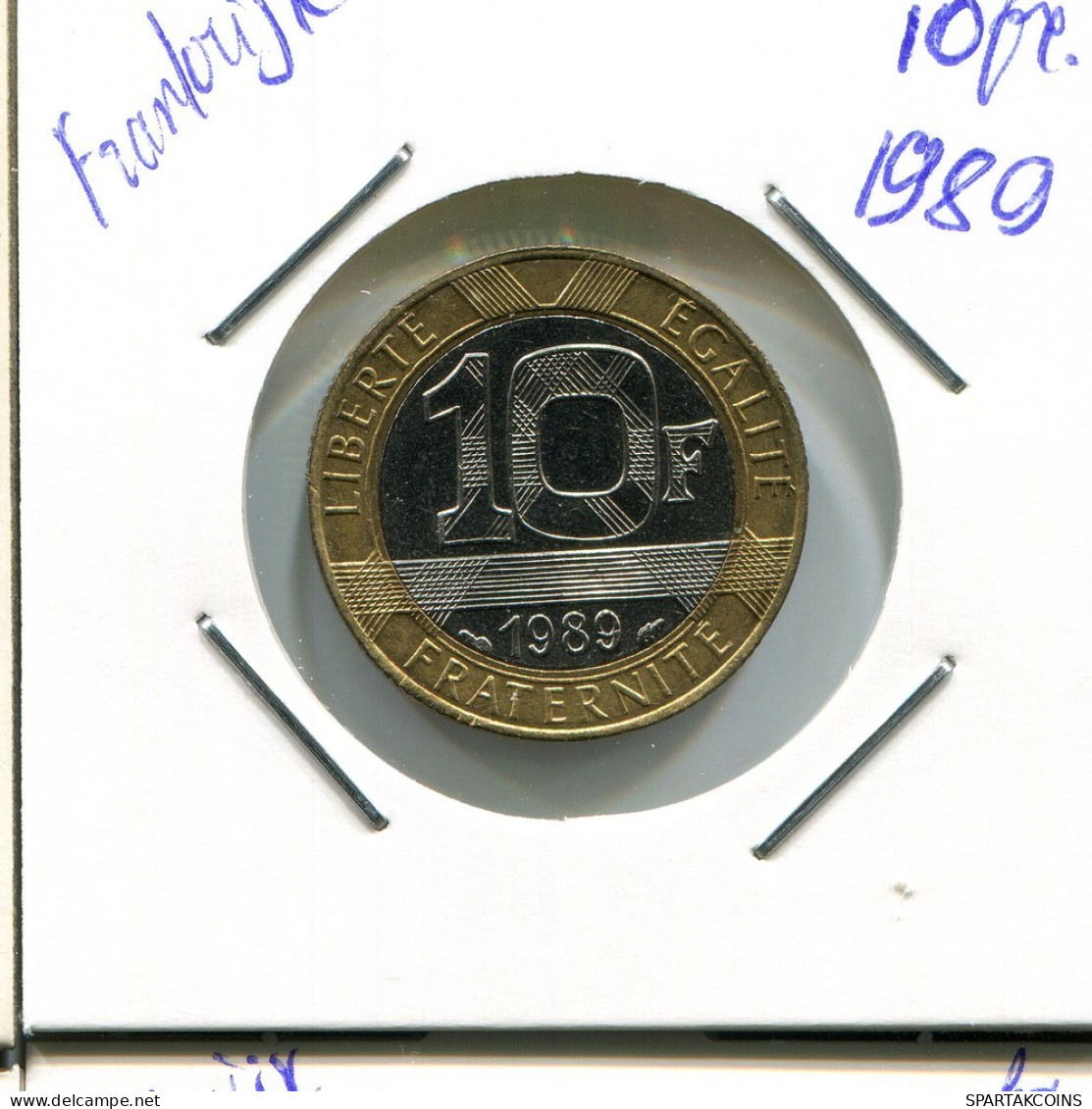 10 FRANCS 1989 FRANCIA FRANCE Moneda BIMETALLIC Moneda #AP055.E.A - 10 Francs