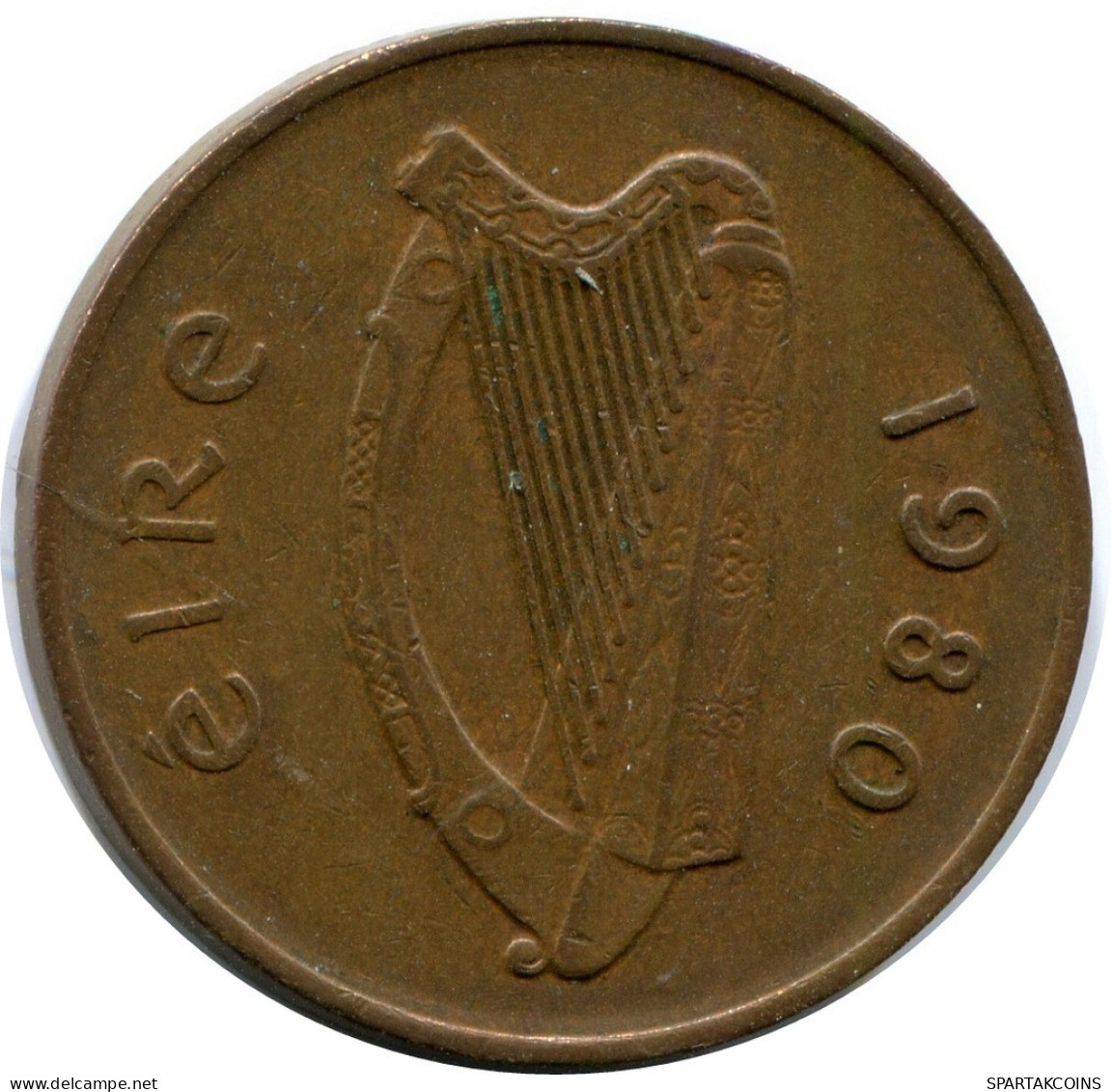 2 PENCE 1980 IRLANDE IRELAND Pièce #AY675.F.A - Irlande
