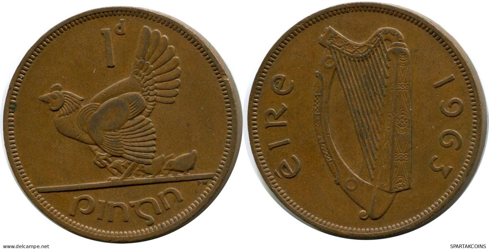 1 PENNY 1963 IRELAND Coin #AX912.U.A - Irlande