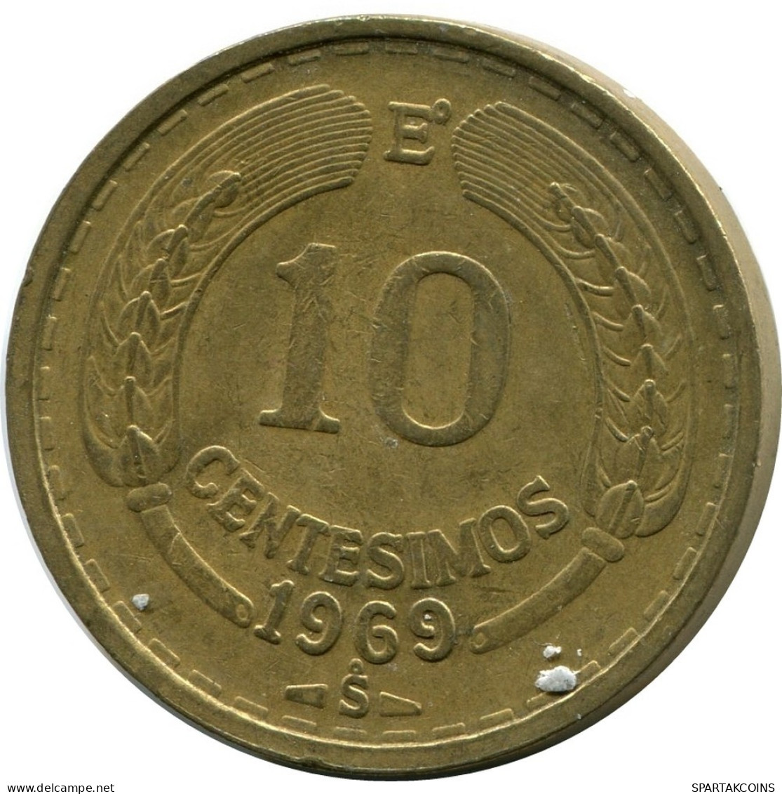 10 CENTESIMOS 1969 CHILI CHILE XF Pièce #M10193.F.A - Chili