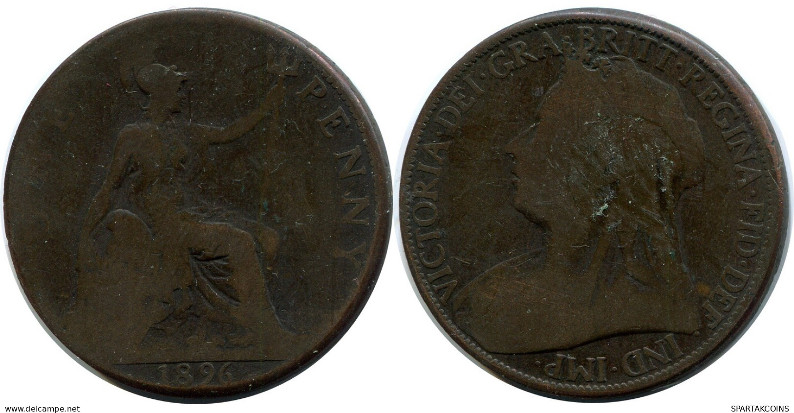 PENNY 1896 UK GRANDE-BRETAGNE GREAT BRITAIN Pièce #AZ747.F.A - D. 1 Penny