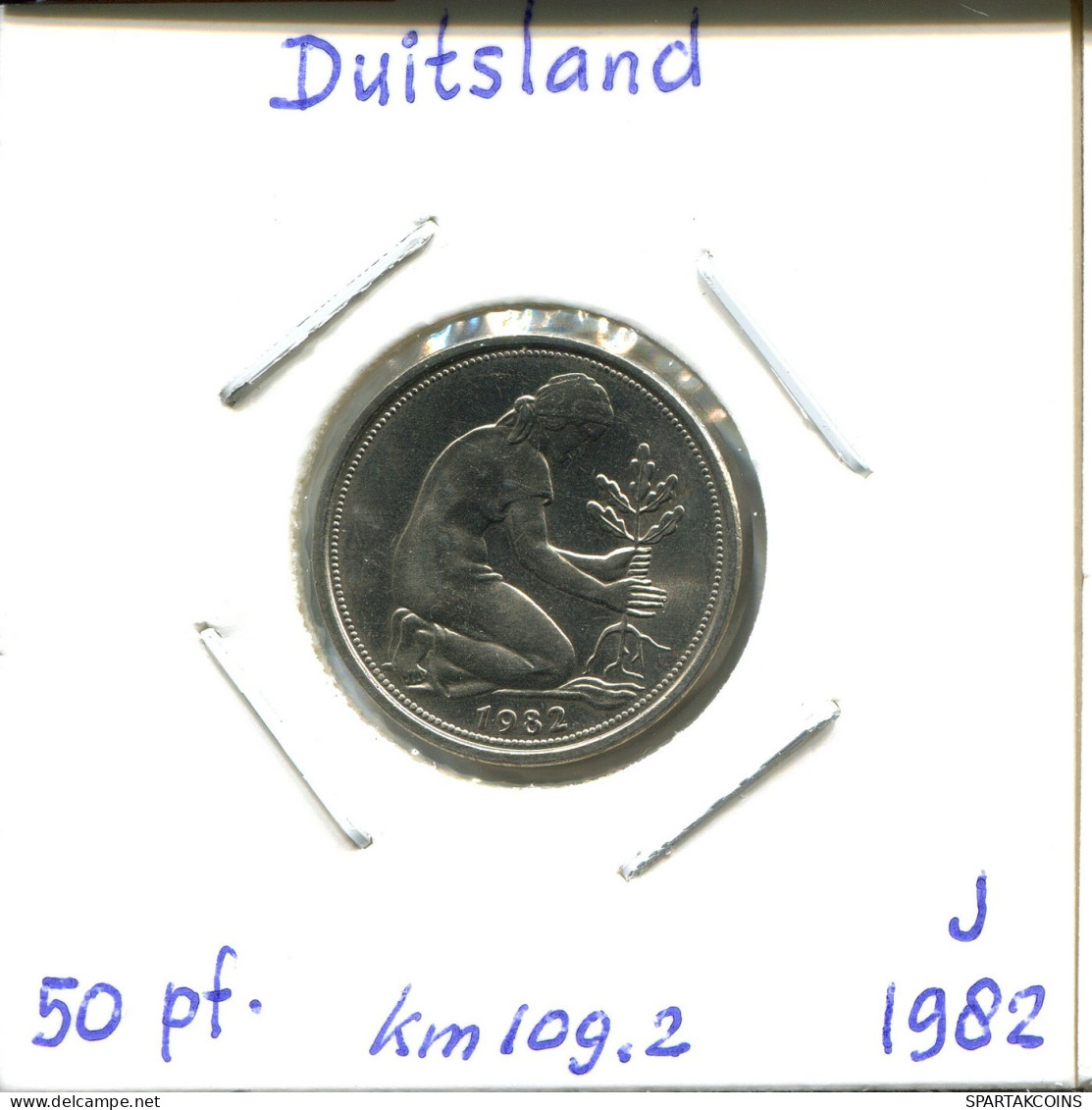 50 PFENNIG 1982 J BRD DEUTSCHLAND Münze GERMANY #DB606.D.A - 50 Pfennig