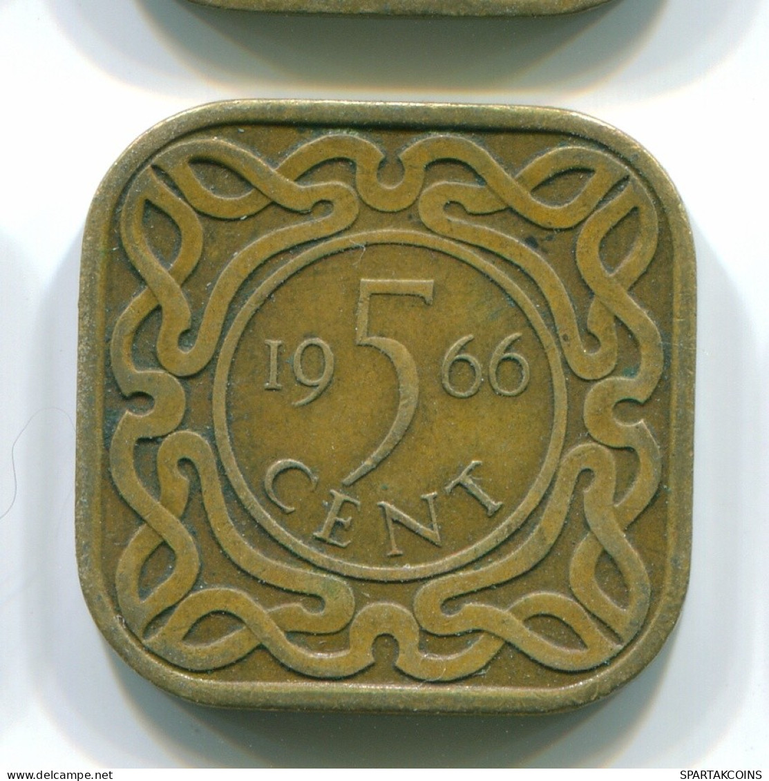 5 CENTS 1966 SURINAM NIEDERLANDE Nickel-Brass Koloniale Münze #S12779.D.A - Surinam 1975 - ...