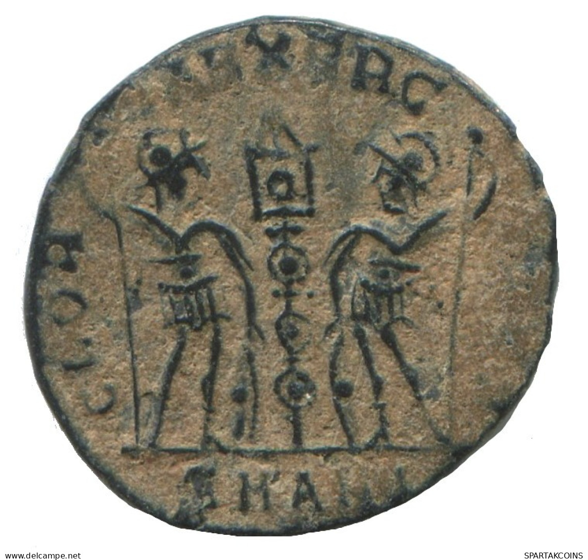 CONSTANS ANTIOCH SMAN AD348 GLORIA EXERCITVS TWO SOLDIERS 1g/16m #ANN1467.10.F.A - The Christian Empire (307 AD To 363 AD)