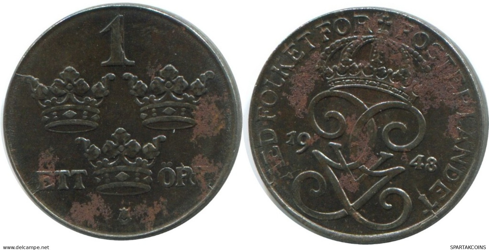 1 ORE 1948 SCHWEDEN SWEDEN Münze #AD253.2.D.A - Sweden