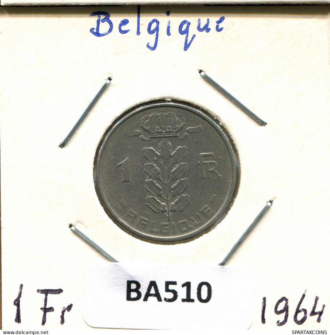 1 FRANC 1964 FRENCH Text BELGIQUE BELGIUM Pièce #BA510.F.A - 1 Franc