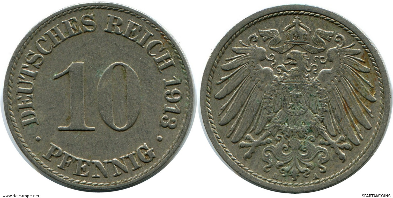 10 PFENNIG 1913 A ALEMANIA Moneda GERMANY #DB279.E.A - 10 Pfennig