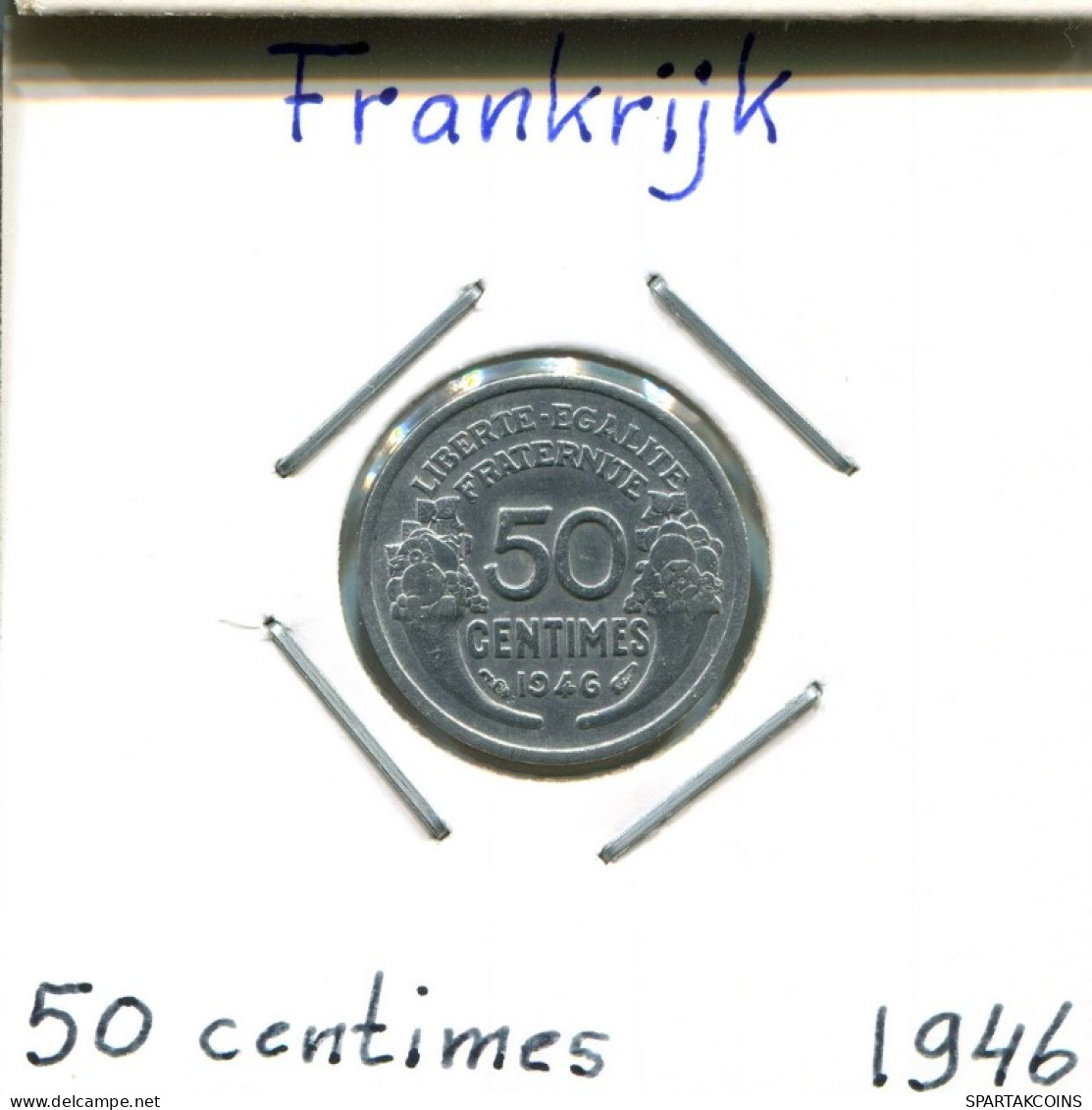 50 CENTIMES 1946 FRANCIA FRANCE Moneda Provisional Government #AM232.E.A - 50 Centimes