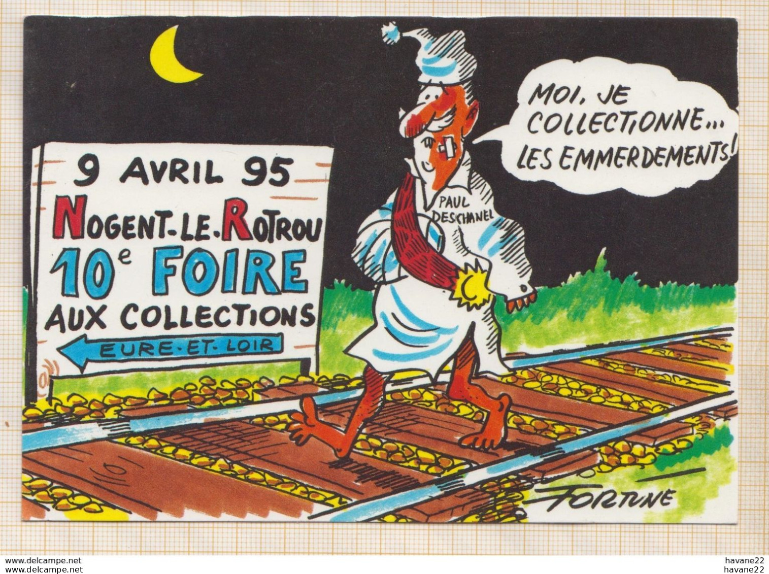 8AK3894 NOGENT LE ROTROU 1995 10e FOIRE AUX COLLECTIONNEURS Illustrateur FORTUNE Autographe 2  SCANS - Nogent Le Rotrou