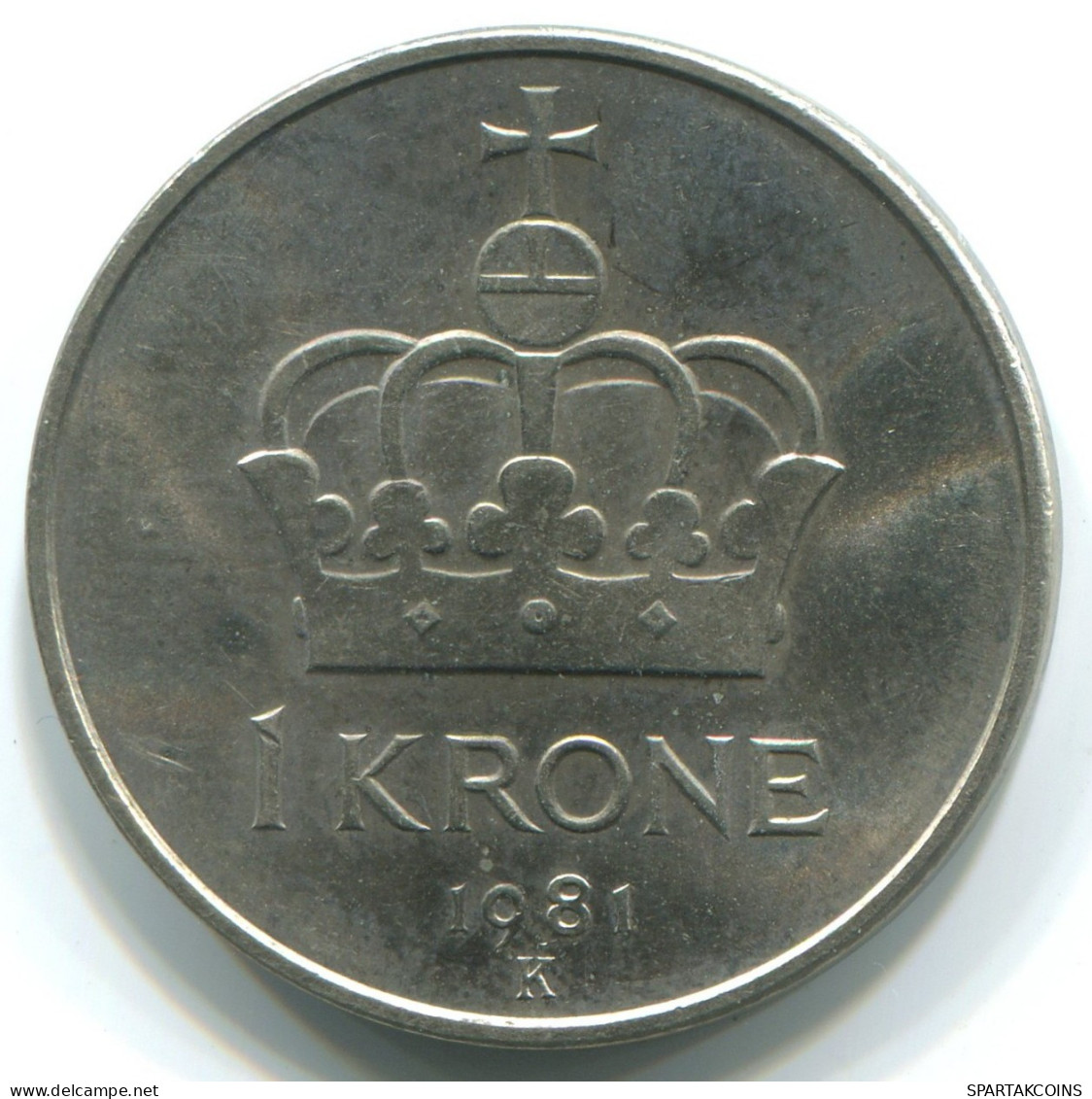 1 KRONE 1981 NORWAY Coin #WW1056.U.A - Noruega