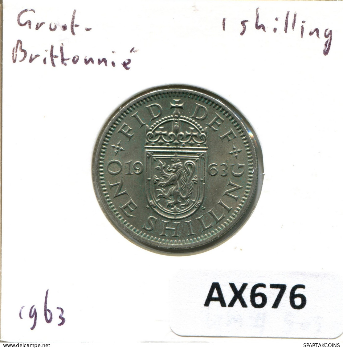 SHILLING 1963 UK GREAT BRITAIN Coin #AX676.U.A - I. 1 Shilling