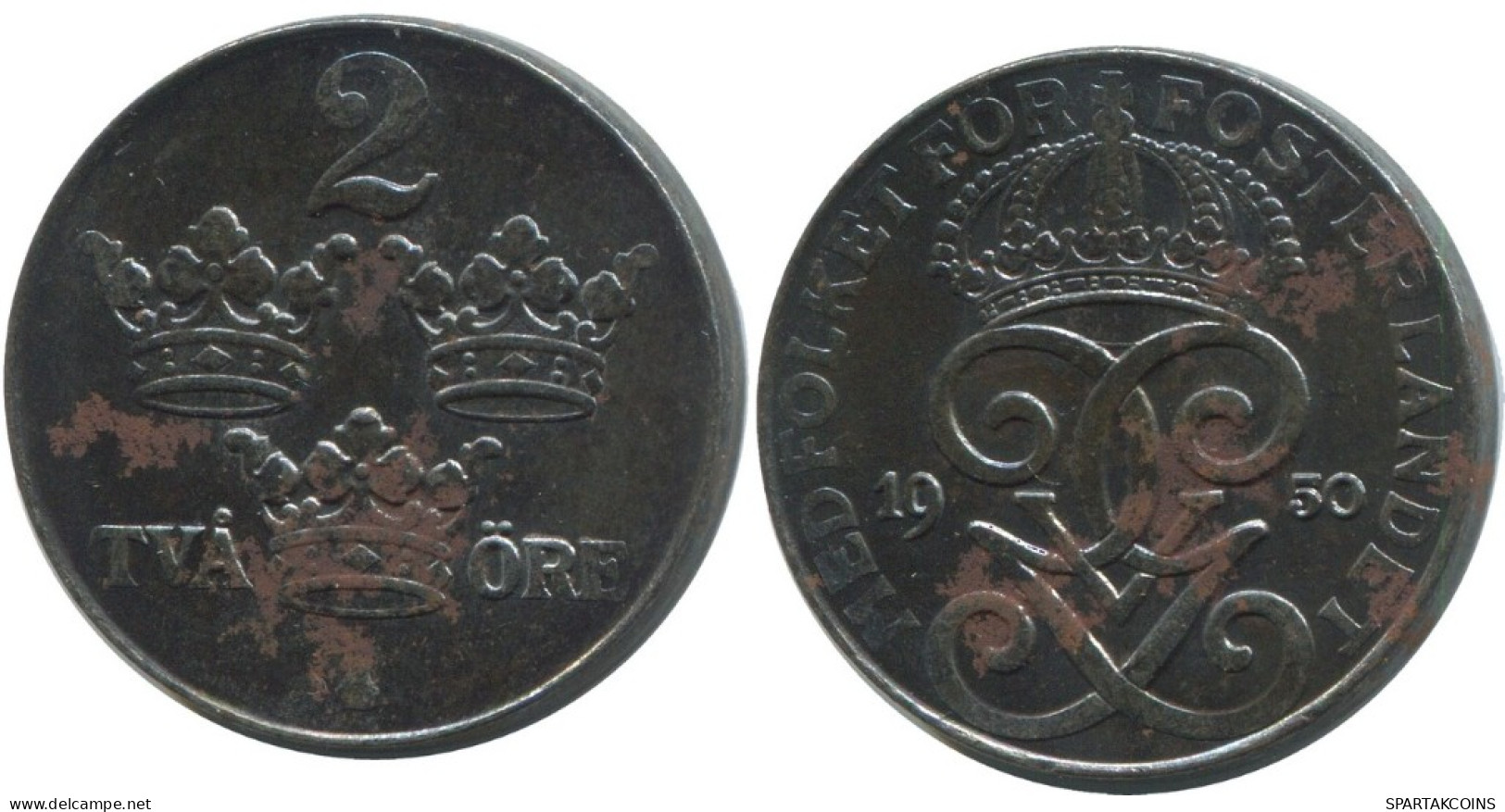 2 ORE 1950 SUECIA SWEDEN Moneda #AC738.2.E.A - Schweden