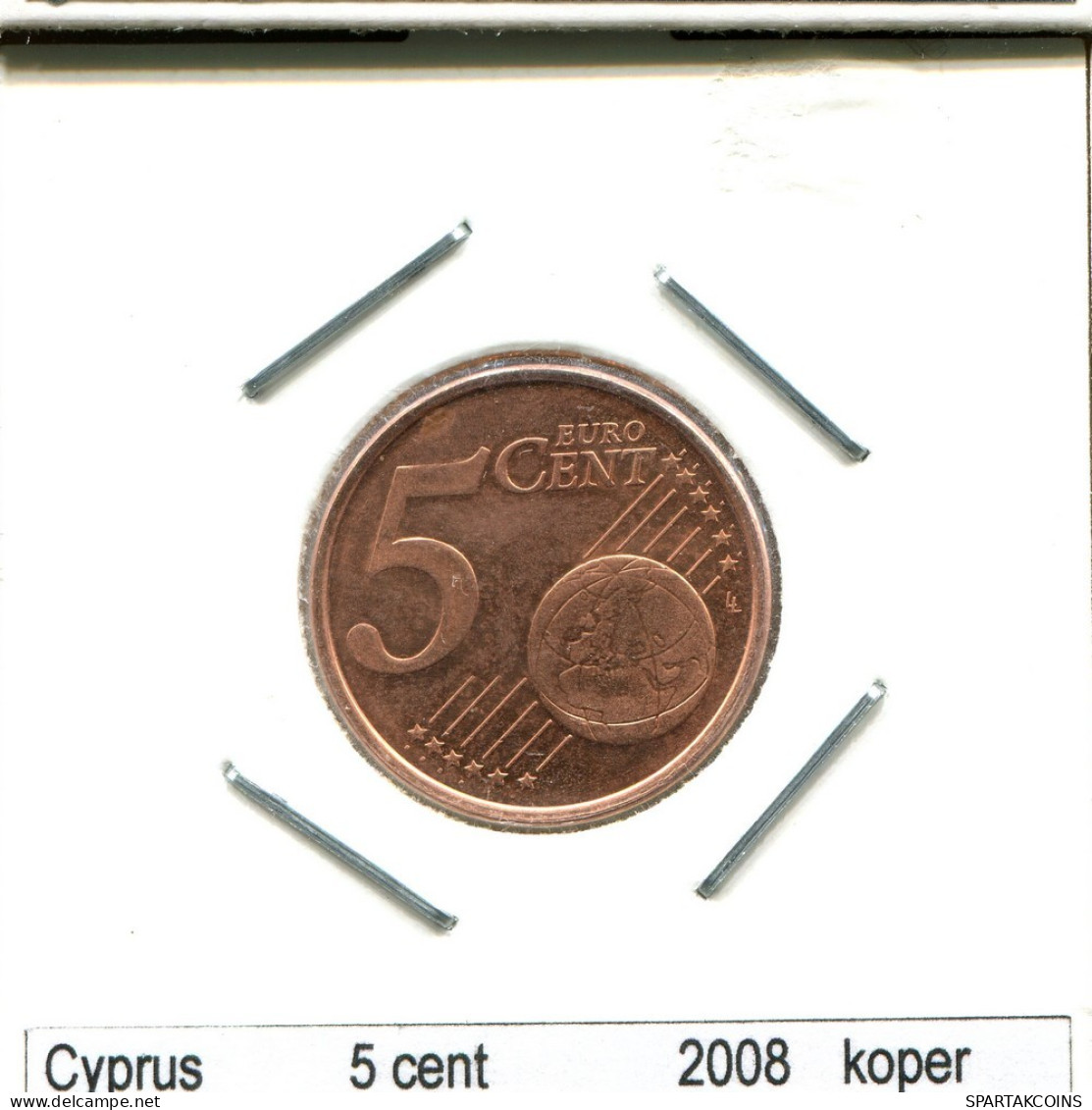 5 CENTS 2008 CYPRUS Coin #AS472.U.A - Zypern