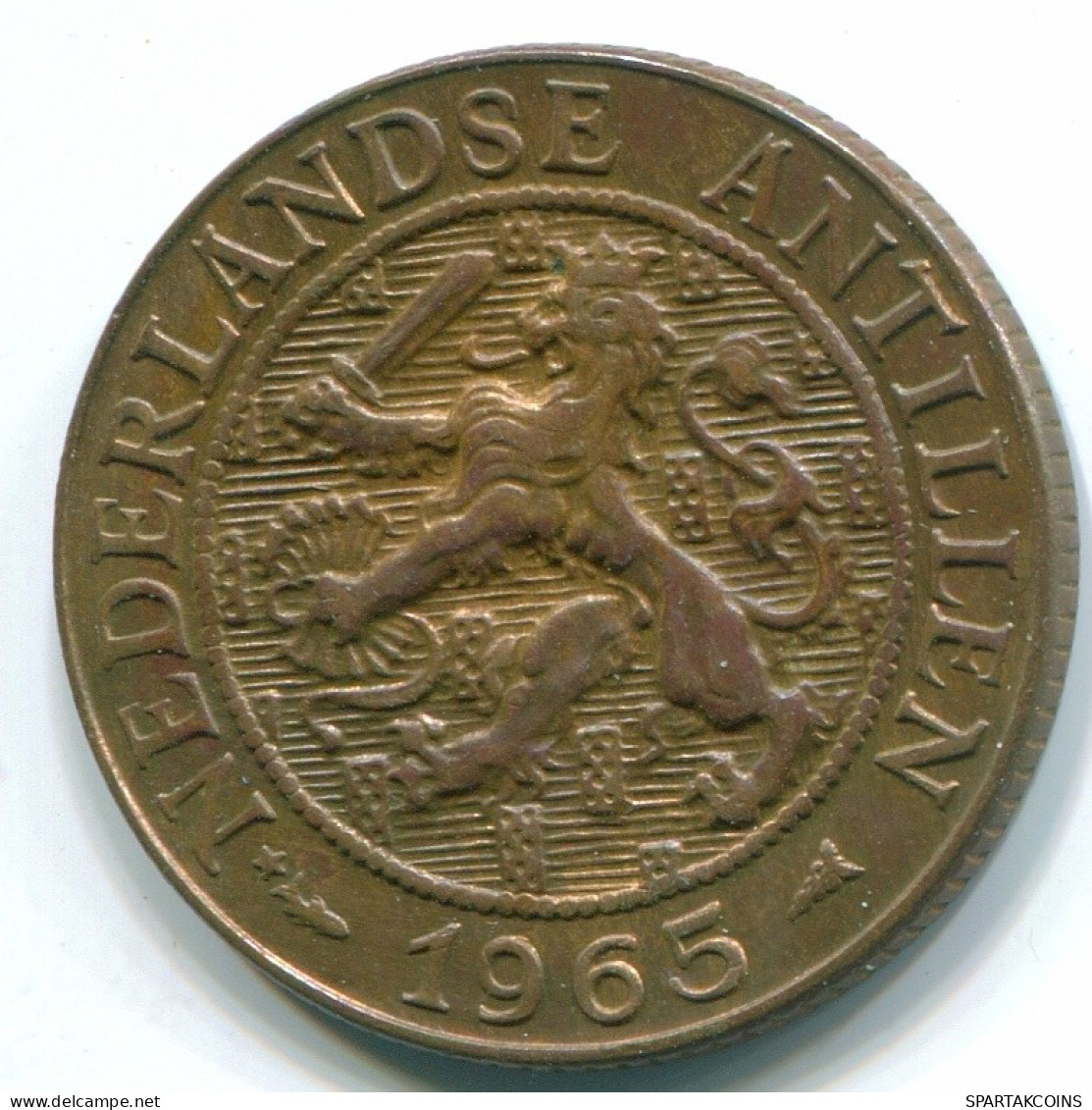 2 1/2 CENT 1965 CURACAO NIEDERLANDE Bronze Koloniale Münze #S10207.D.A - Curaçao