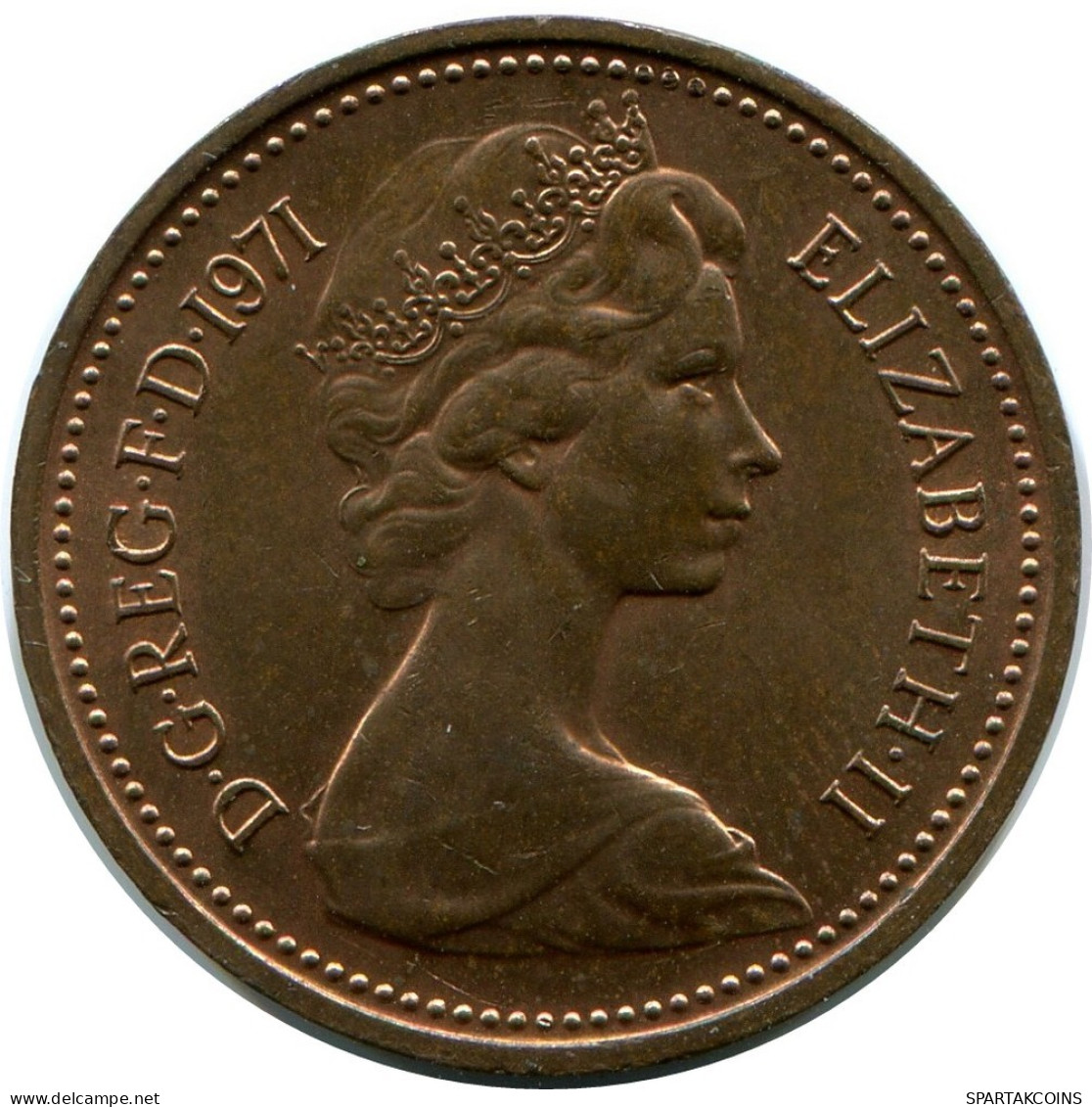 NEW PENNY 1971 UK GRANDE-BRETAGNE GREAT BRITAIN Pièce #AZ036.F.A - 1 Penny & 1 New Penny