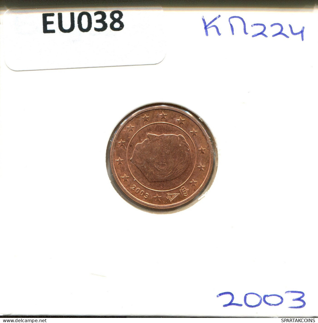 1 EURO CENT 2003 BÉLGICA BELGIUM Moneda #EU038.E.A - Belgique