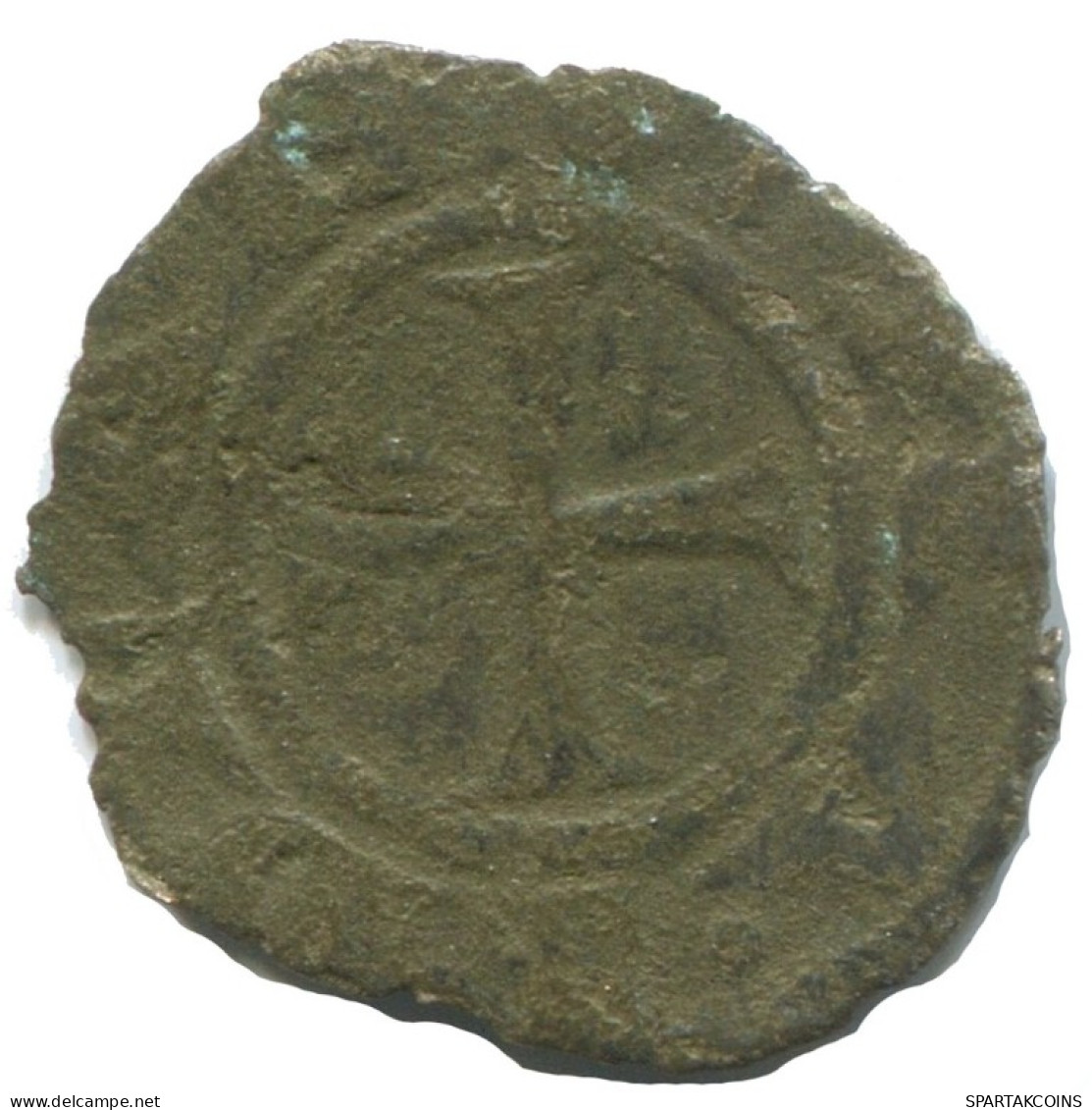 CRUSADER CROSS Authentic Original MEDIEVAL EUROPEAN Coin 0.5g/16mm #AC360.8.D.A - Other - Europe