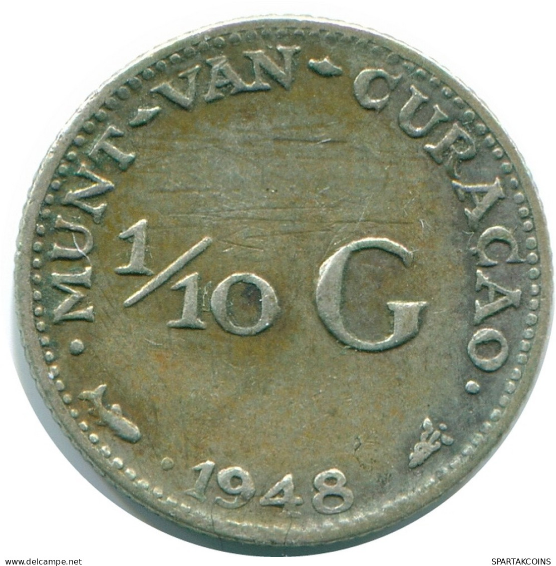1/10 GULDEN 1948 CURACAO NIEDERLANDE SILBER Koloniale Münze #NL12003.3.D.A - Curacao