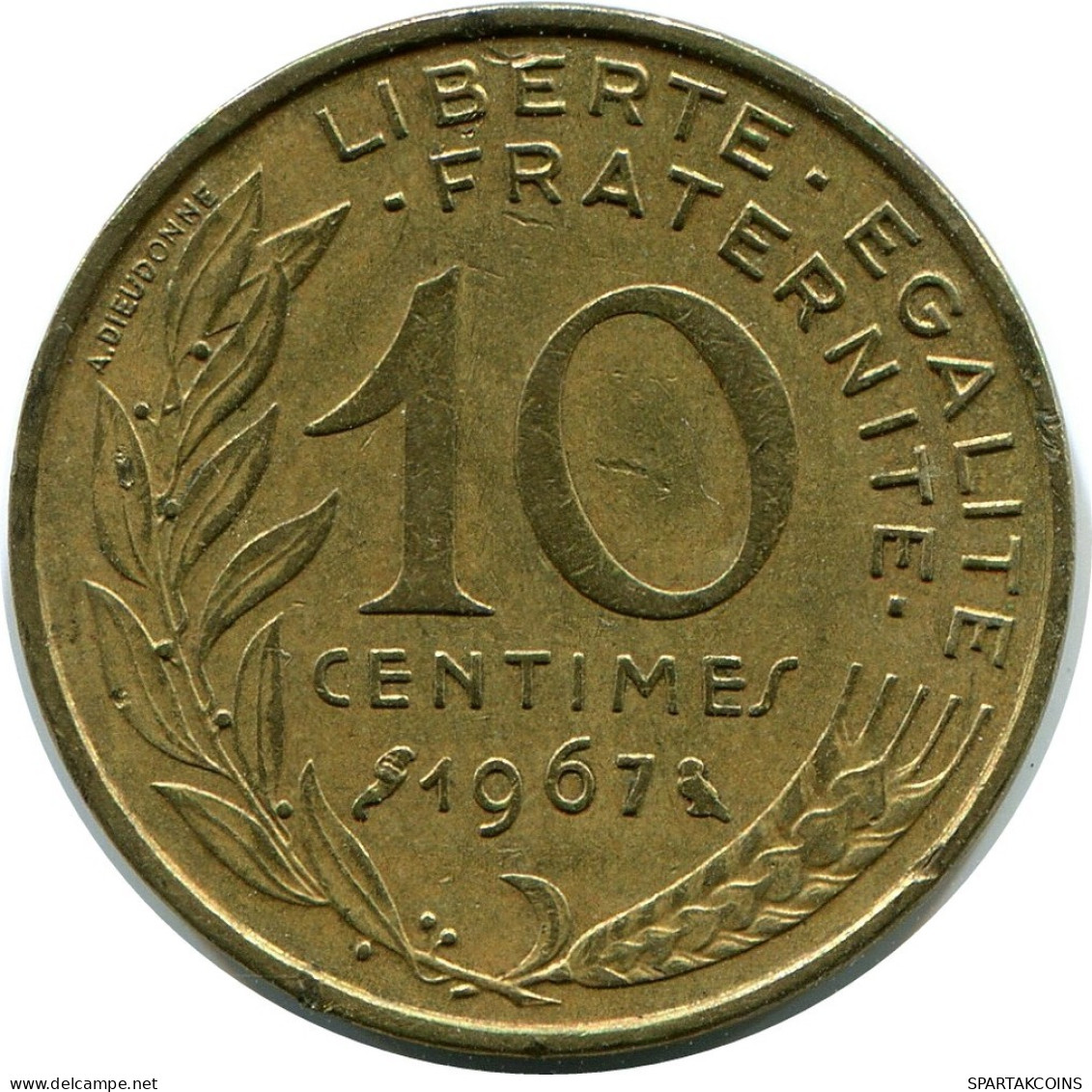 10 CENTIMES 1967 FRANKREICH FRANCE Französisch Münze #AZ433.D.A - 10 Centimes