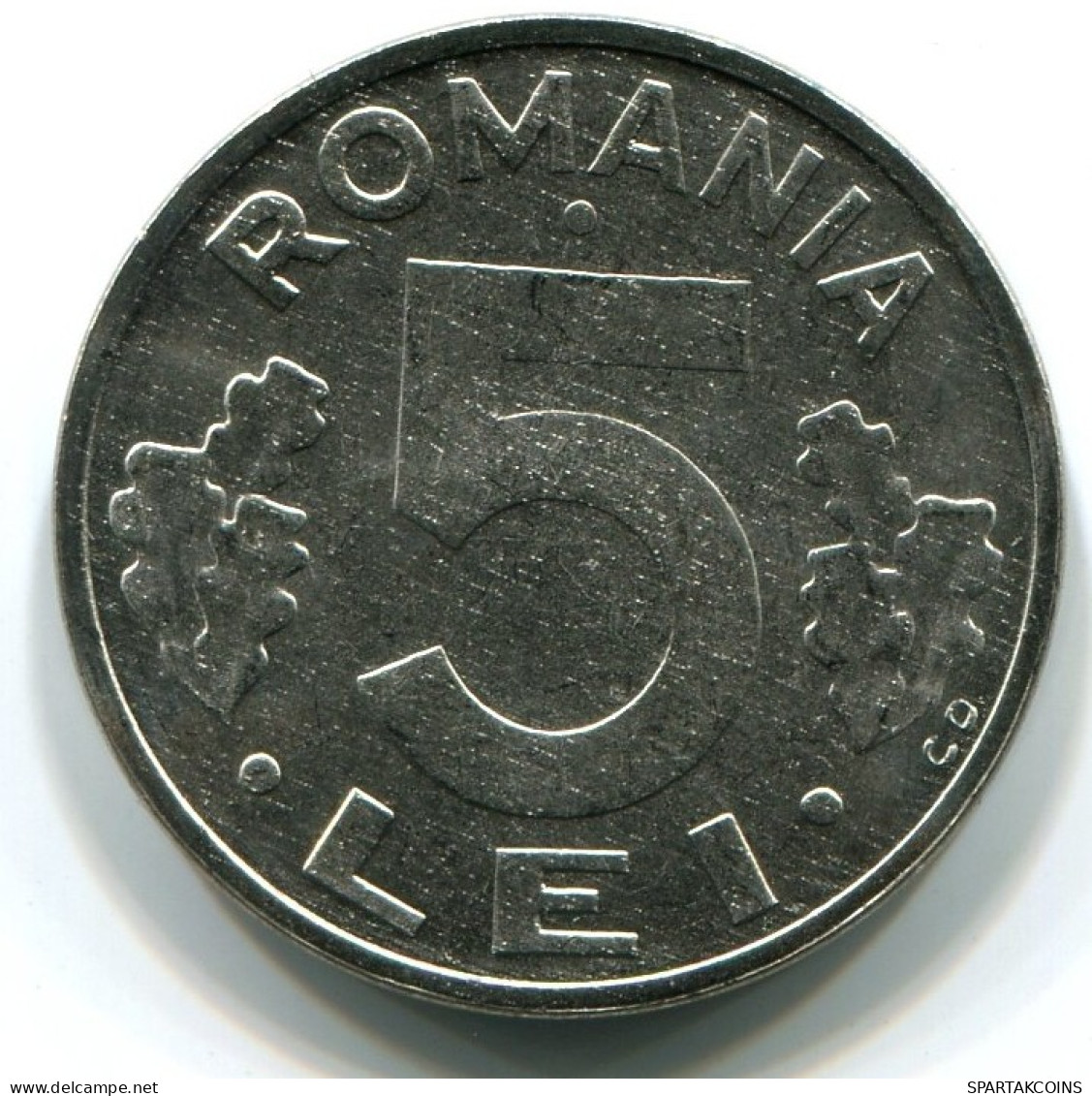 5 LEI 1992 ROMANIA UNC Eagle Coat Of Arms V.G Mark Coin #W11306.U.A - Rumania