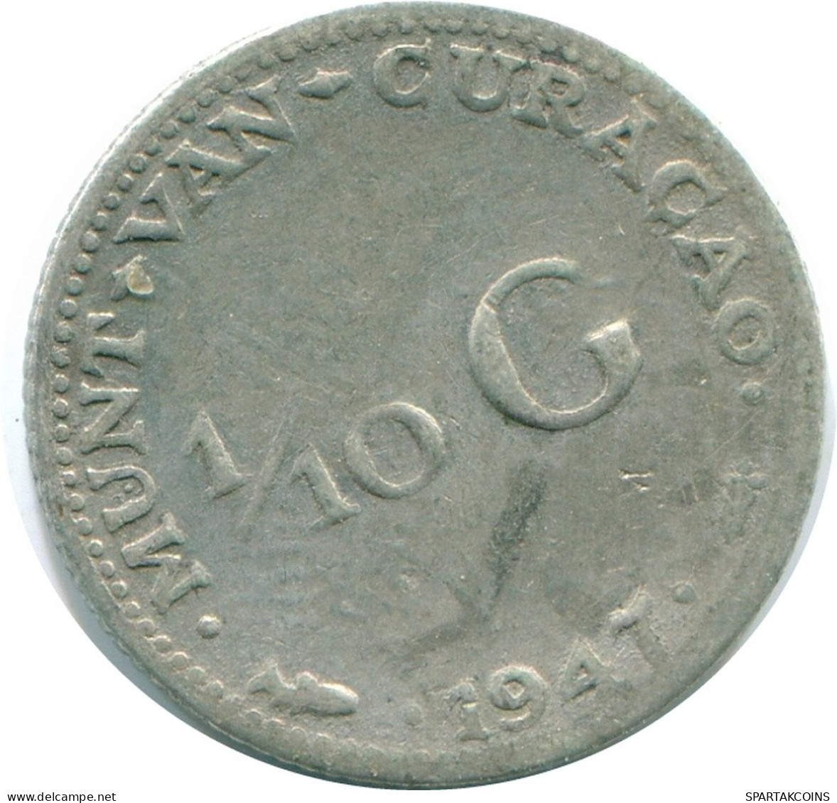 1/10 GULDEN 1947 CURACAO NÉERLANDAIS NETHERLANDS ARGENT Colonial Pièce #NL11870.3.F.A - Curaçao