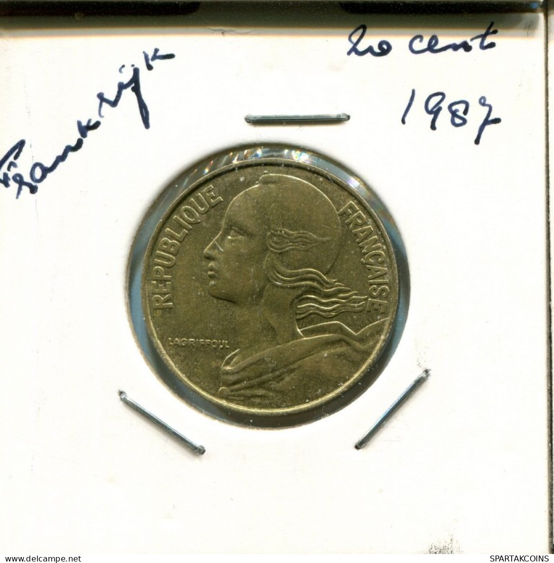 20 CENTIMES 1987 FRANKREICH FRANCE Französisch Münze #AN902.D.A - 20 Centimes