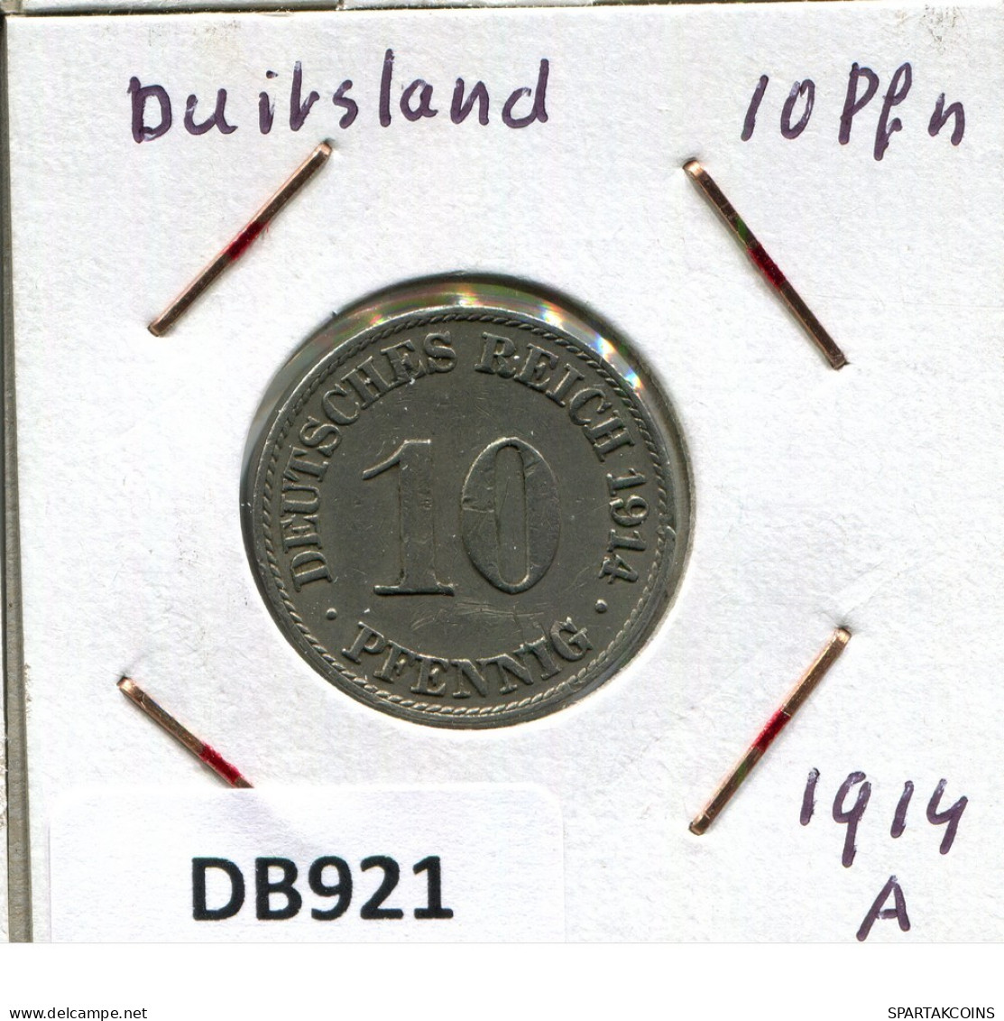 10 PFENNIG 1914 A ALEMANIA Moneda GERMANY #DB921.E.A - 10 Pfennig