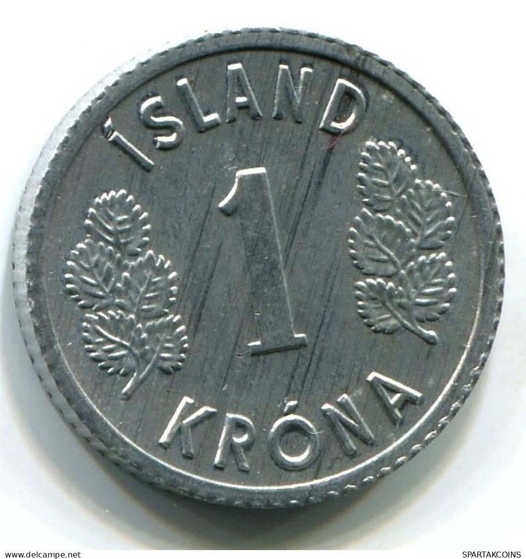1 KRONA 1980 ICELAND UNC Coin #W10850.U.A - Iceland