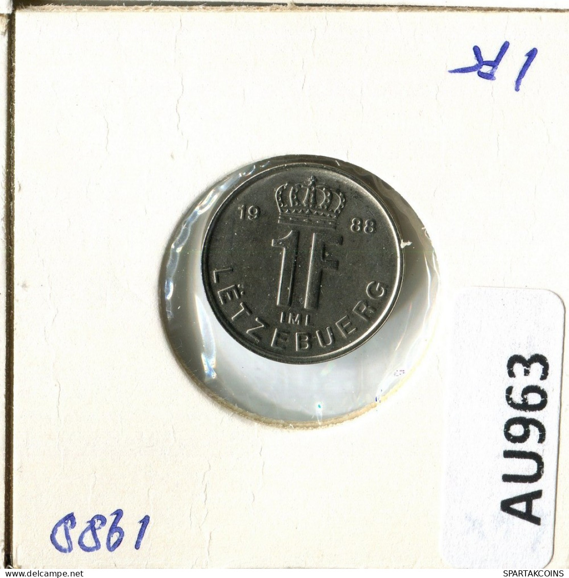 1 FRANC 1988 LUXEMBURGO LUXEMBOURG Moneda #AU963.E.A - Luxemburgo