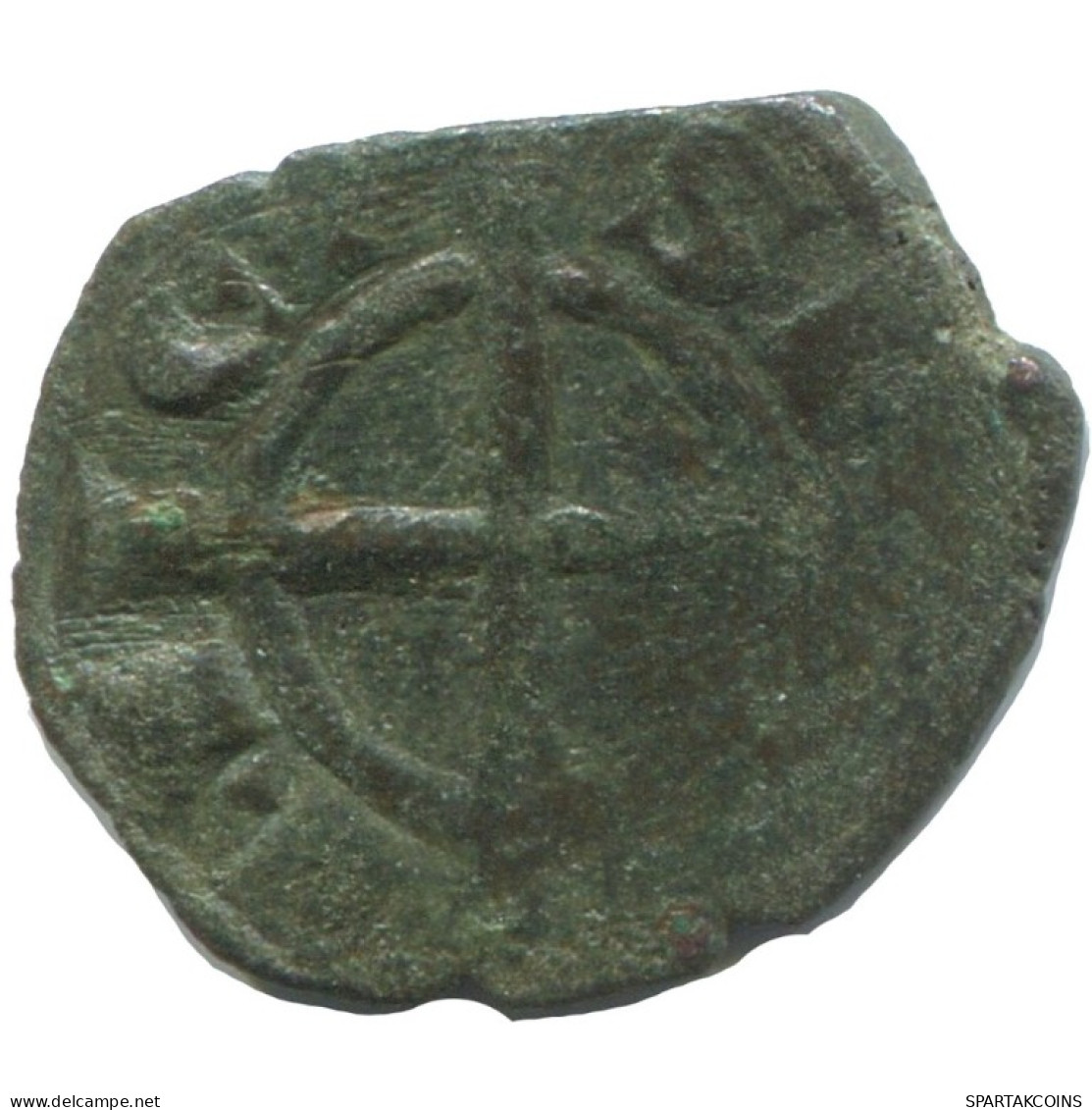 CRUSADER CROSS Authentic Original MEDIEVAL EUROPEAN Coin 0.8g/15mm #AC364.8.U.A - Other - Europe