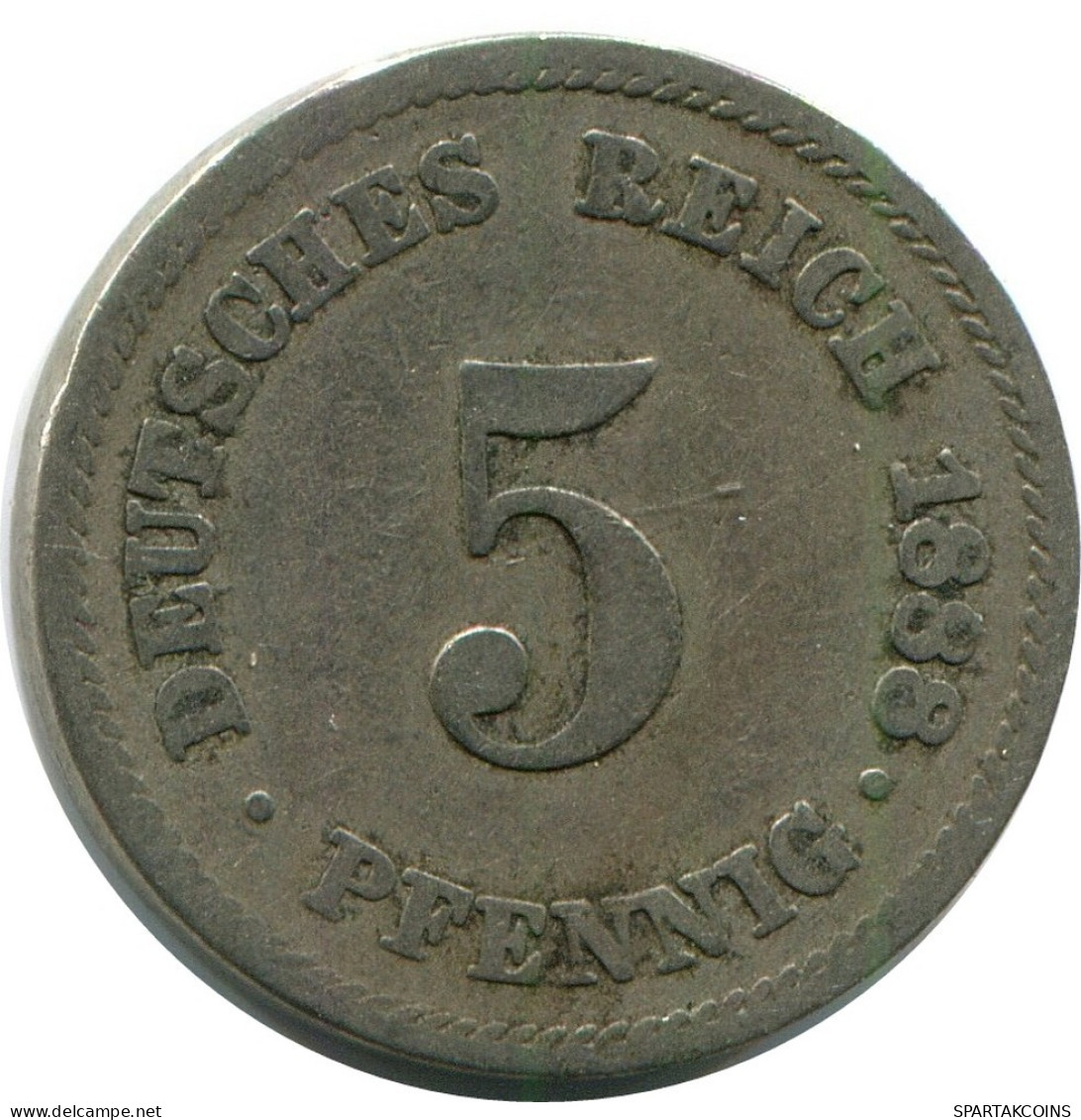 5 PFENNIG 1888 A GERMANY Coin #DB177.U.A - 5 Pfennig