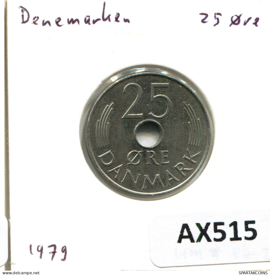 25 ORE 1979 DANEMARK DENMARK Münze Margrethe II #AX515.D.A - Danemark