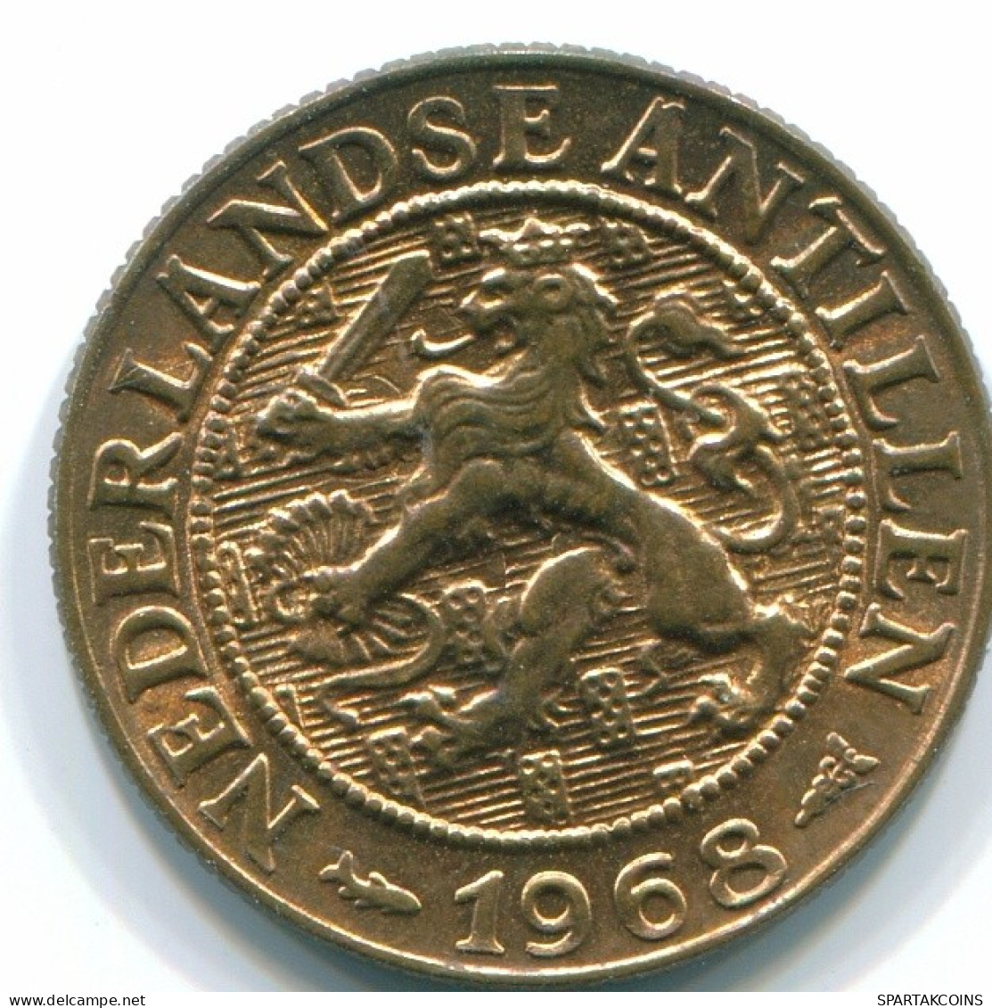 1 CENT 1968 NETHERLANDS ANTILLES Bronze Fish Colonial Coin #S10800.U.A - Niederländische Antillen