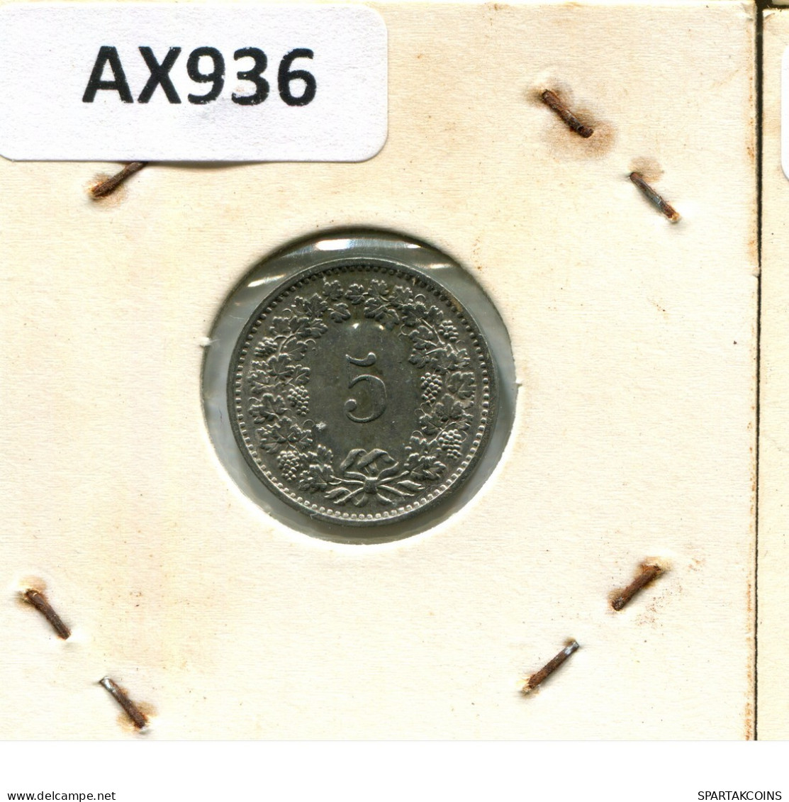 5 RAPPEN 1971 SUISSE SWITZERLAND Pièce #AX936.3.F.A - Other & Unclassified
