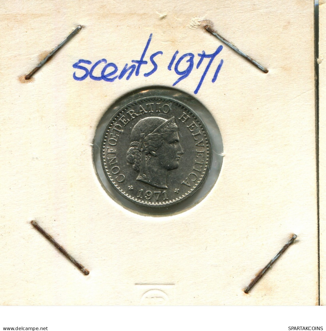 5 RAPPEN 1971 SUISSE SWITZERLAND Pièce #AX936.3.F.A - Sonstige & Ohne Zuordnung