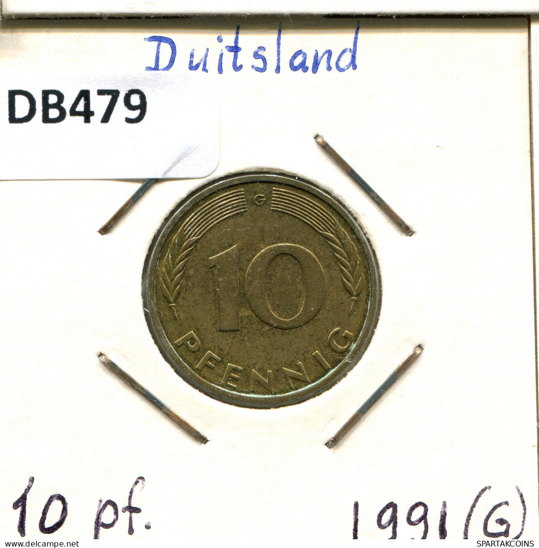 10 PFENNIG 1991 G WEST & UNIFIED GERMANY Coin #DB479.U.A - 10 Pfennig