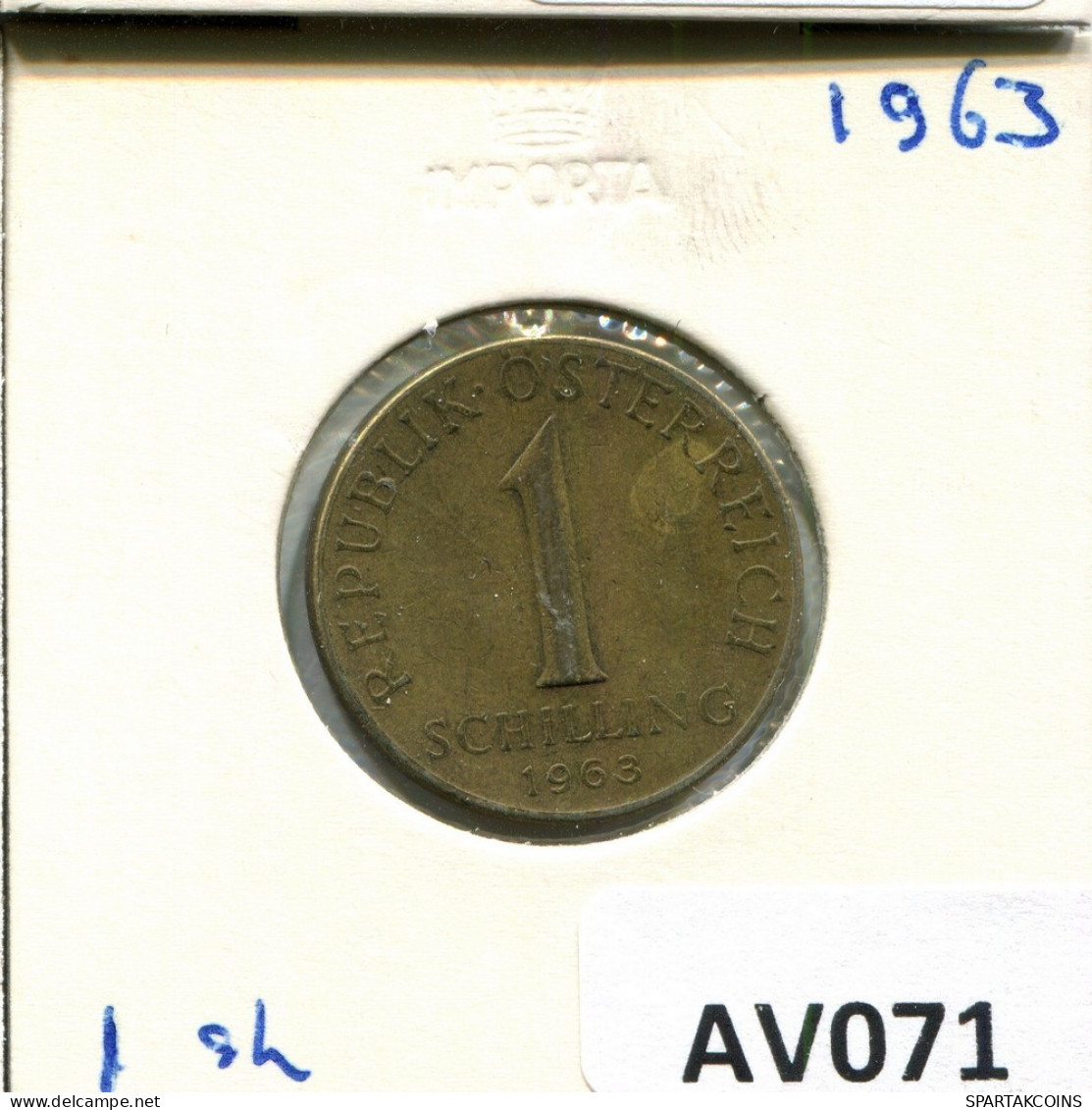 1 SCHILLING 1963 AUSTRIA Coin #AV071.U.A - Autriche