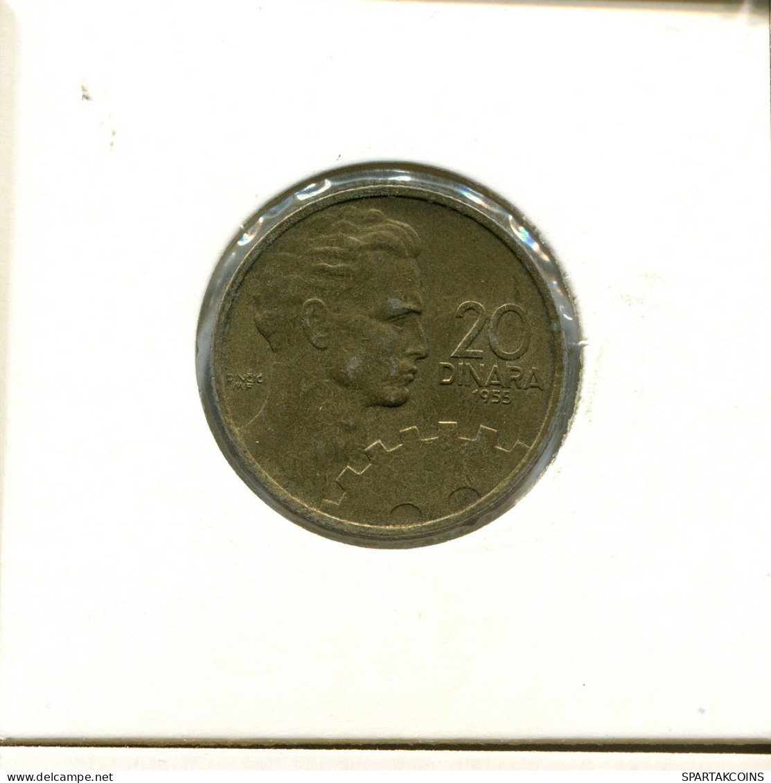20 DINARA 1955 YUGOSLAVIA Coin #AR660.U.A - Jugoslavia