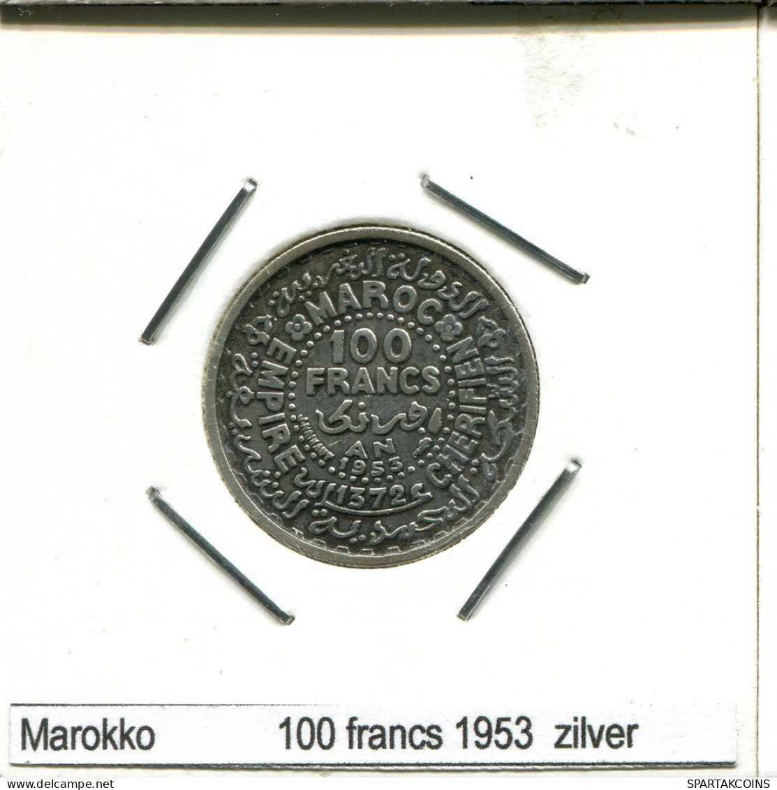 100 FRANCS 1953 MAROC MOROCCO Pièce #AS080.F.A - Maroc