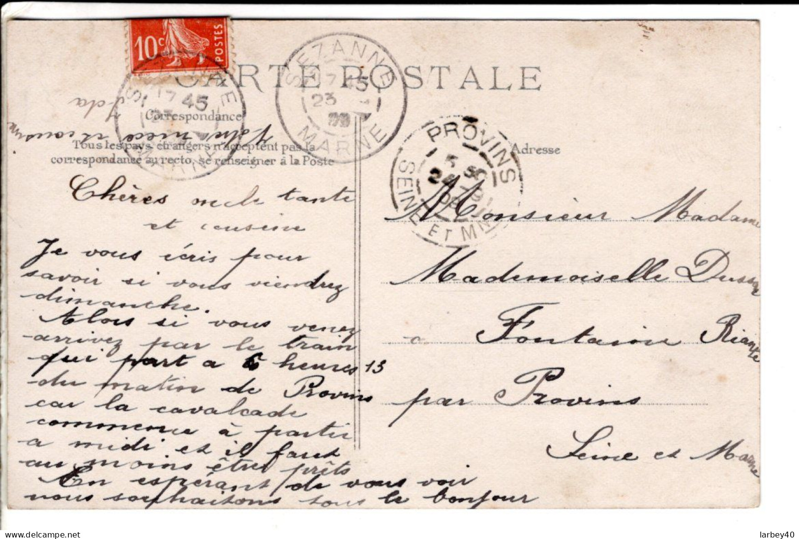 Sezanne Gendarmerie - Cartes Postale Ancienne - Sezanne