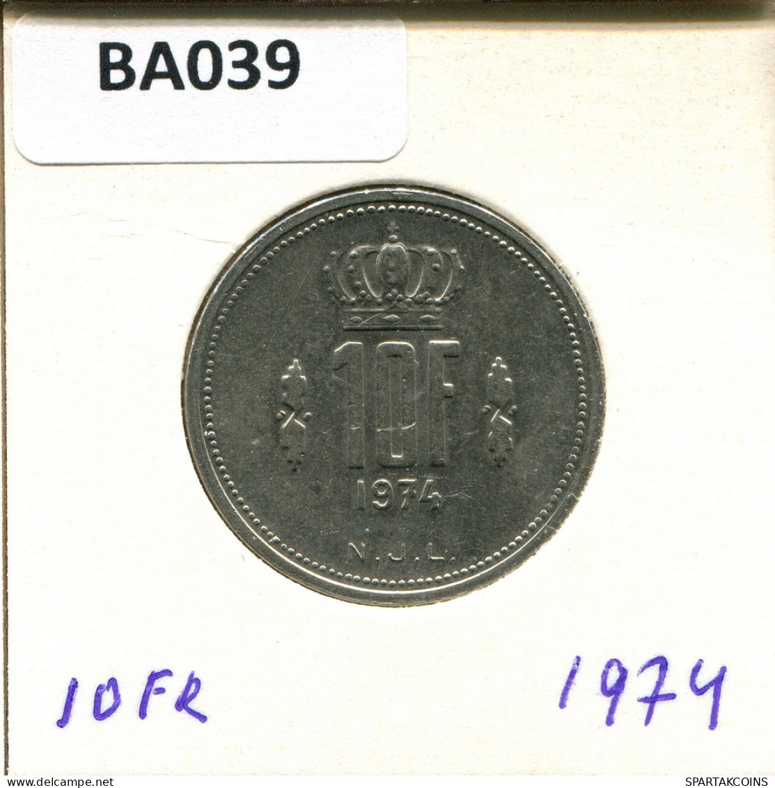 10 FRANCS 1974 LUXEMBOURG Coin #BA039.U.A - Luxemburg
