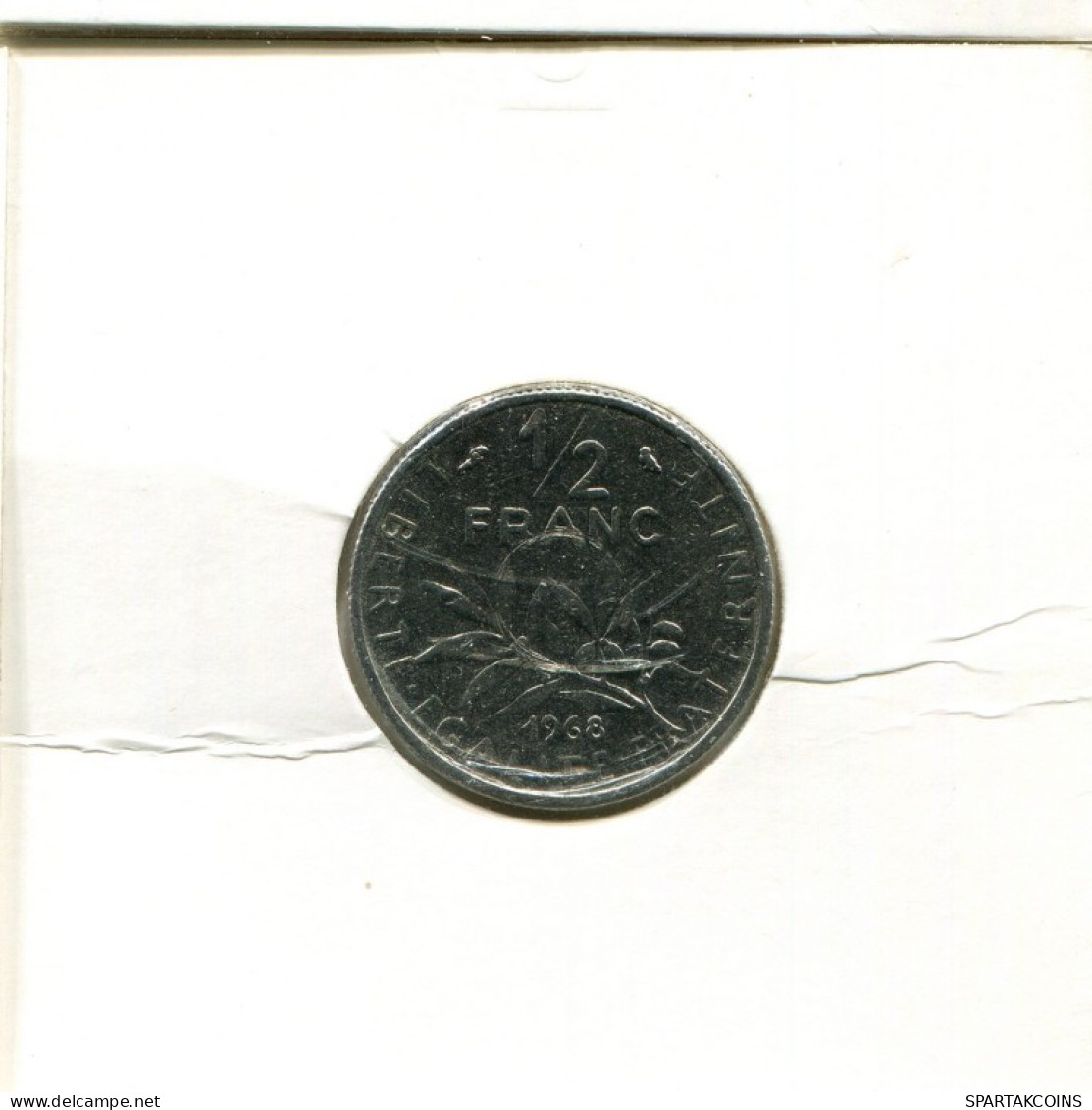 1/2 FRANC 1968 FRANKREICH FRANCE Französisch Münze #AK499.D.A - 1/2 Franc