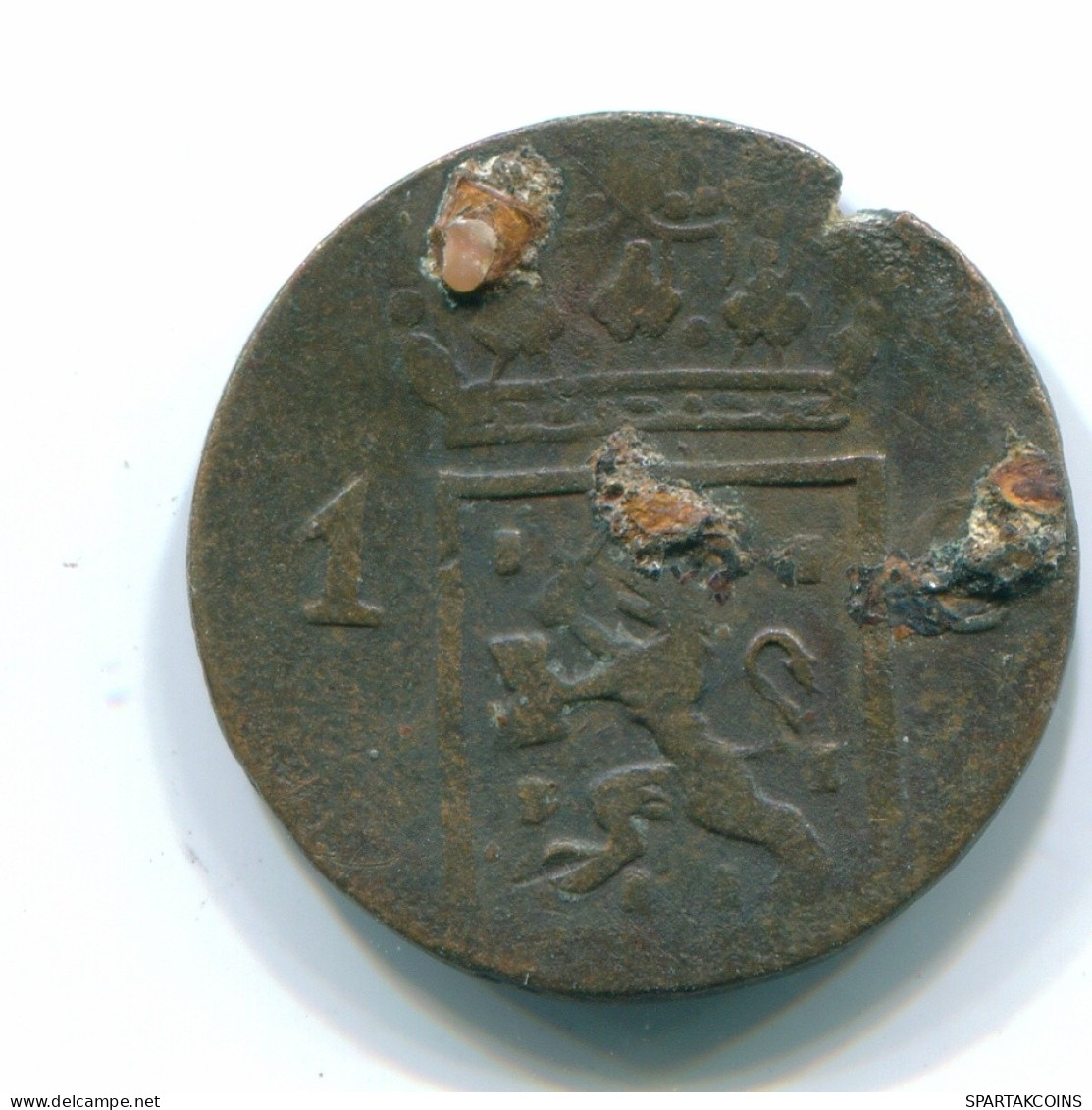 1 CENT 1838 NIEDERLANDE OSTINDIEN INDONESISCH Copper Koloniale Münze #S11689.D.A - Niederländisch-Indien